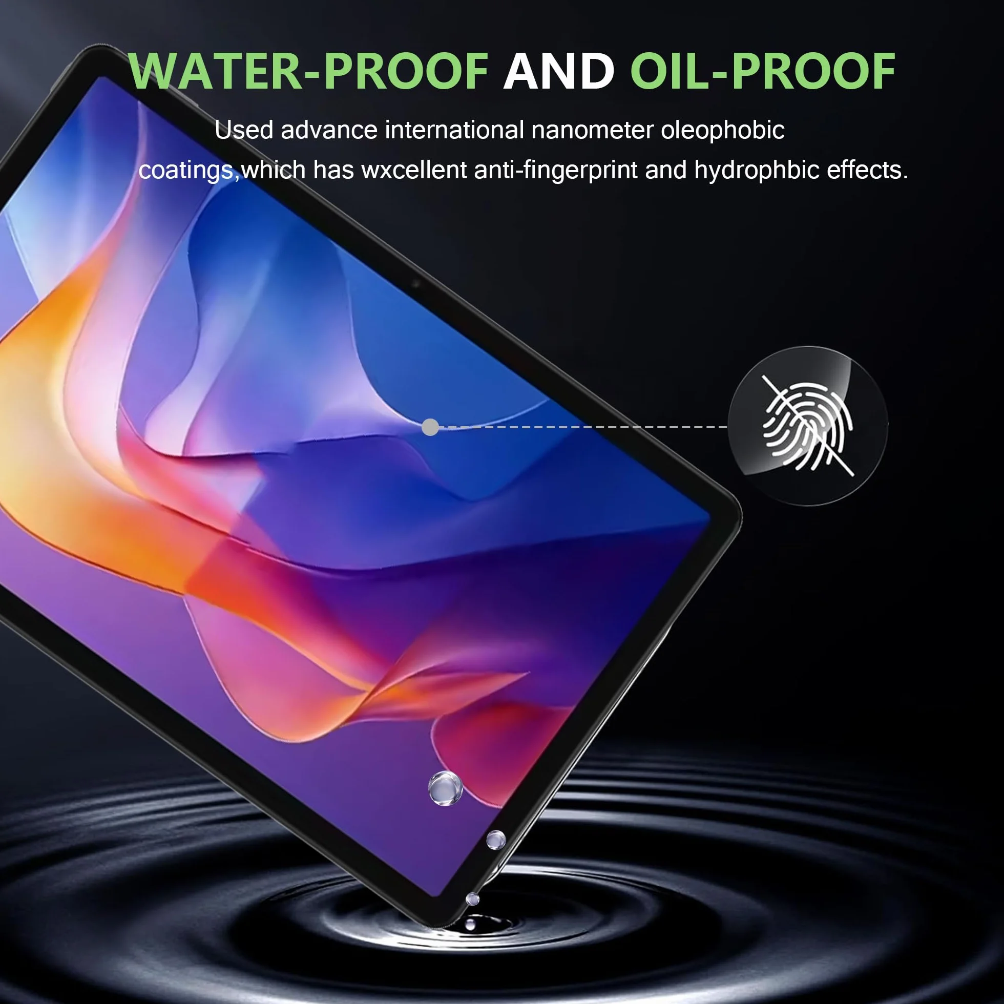 Fitudoos Vetro temperato Pellicola Protettiva per Xiaomi Redmi Pad 2/Pad 2 Play 11 Pollici 2025, 2 pezzi