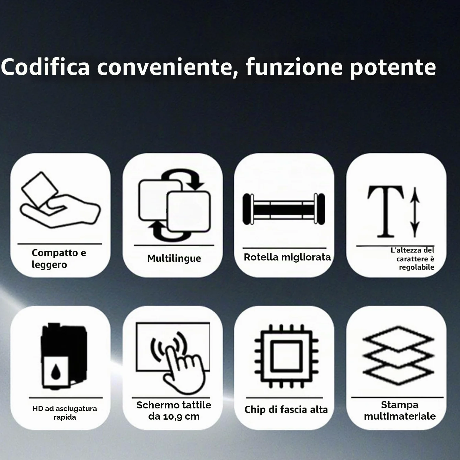 Pistola per Stampante a Getto D'inchiostro Portatile, Portatile per Stampante per Etichette con Codice Bidimensionale con Codice a Barre QR