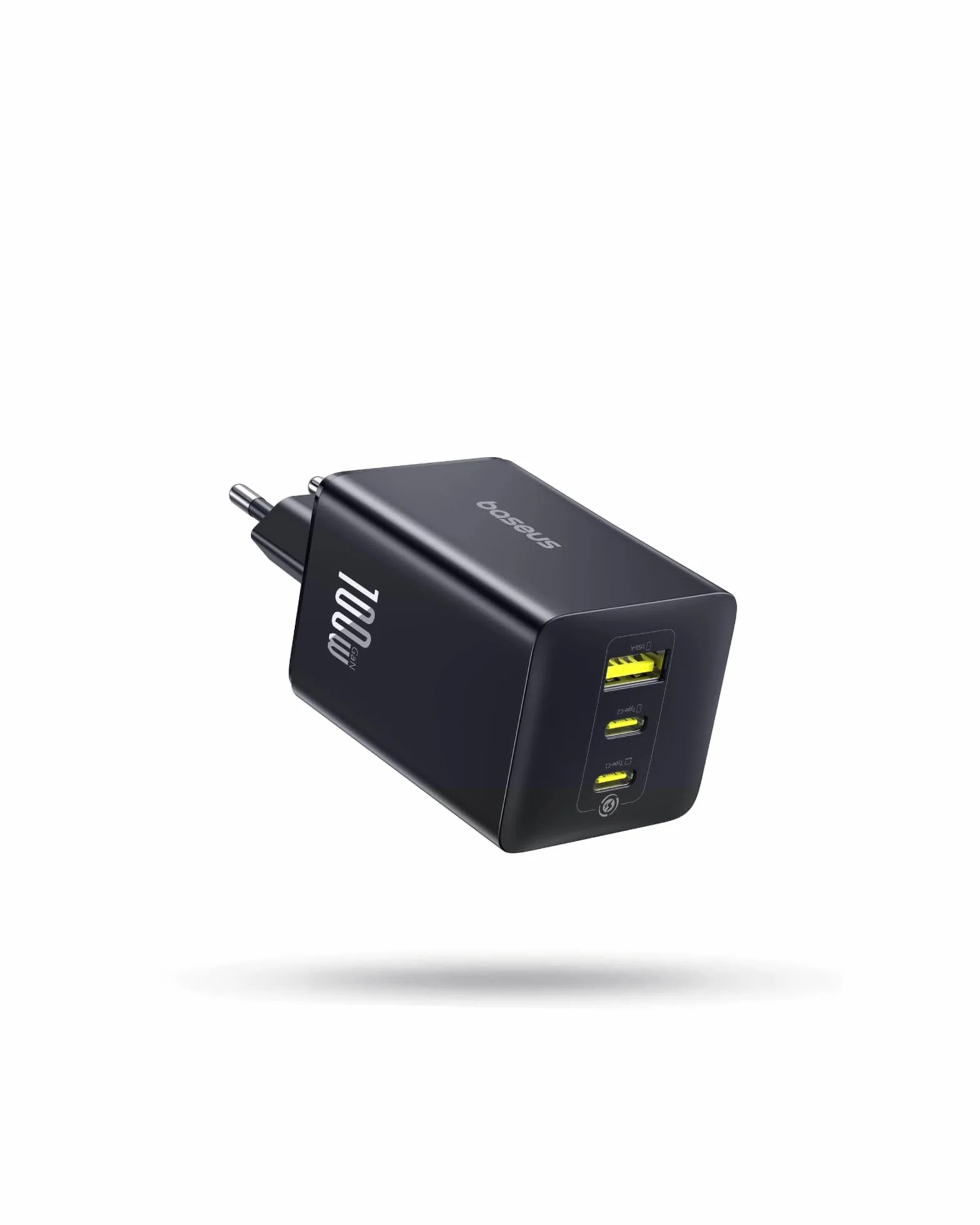 Baseus Enerfill Caricatore USB C 100W GaN PD PPS 3 Porte per MacBook iPad iPhone 16/15/14 Galaxy S25 Pixel