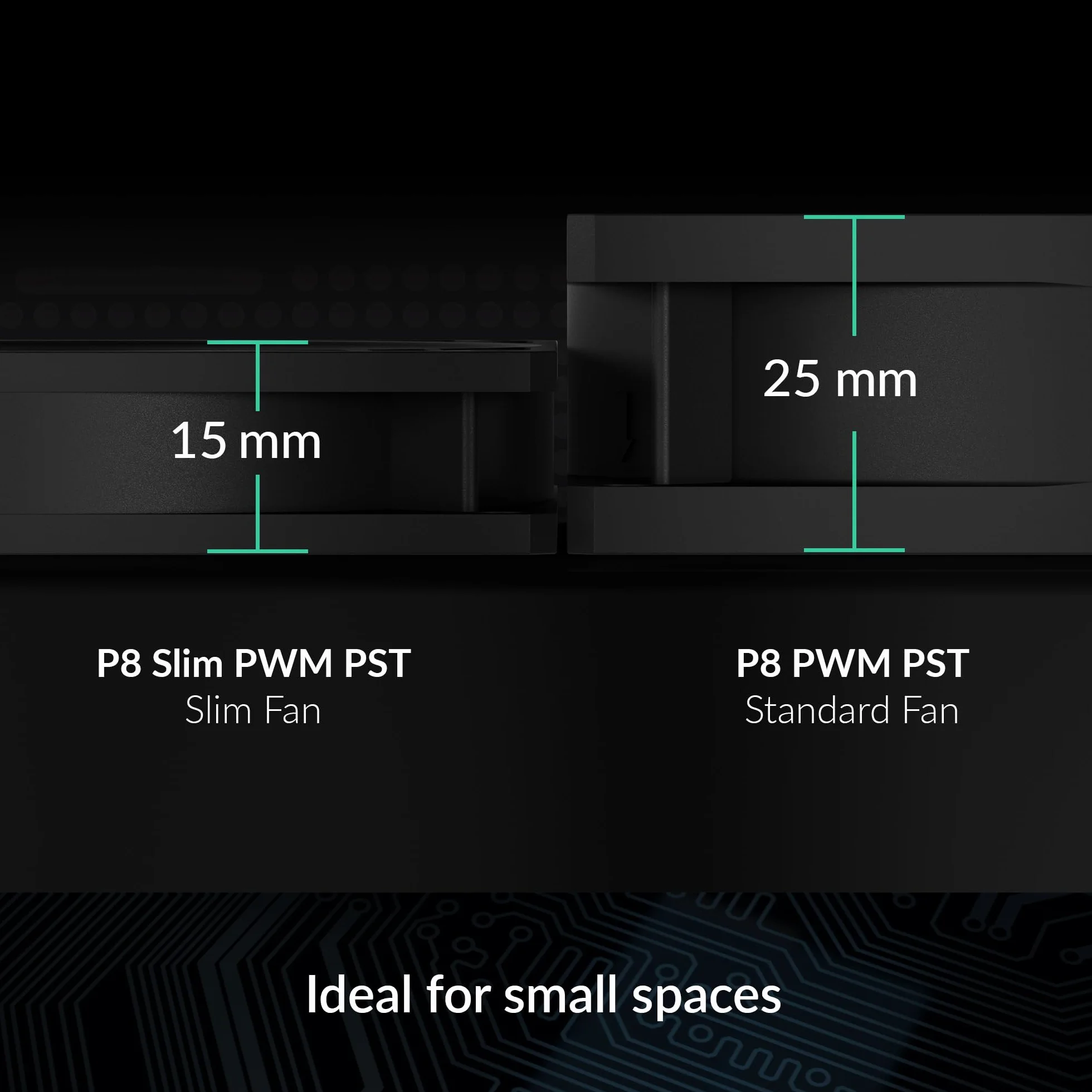 ARCTIC P8 Slim PWM PST - Ventola per case da 80 mm, ottimizzata per la pressione statica, ventola per case con connessione PST (PWM Sharing Technology), ventola DC, extra sottile - 15 mm, 300-3000