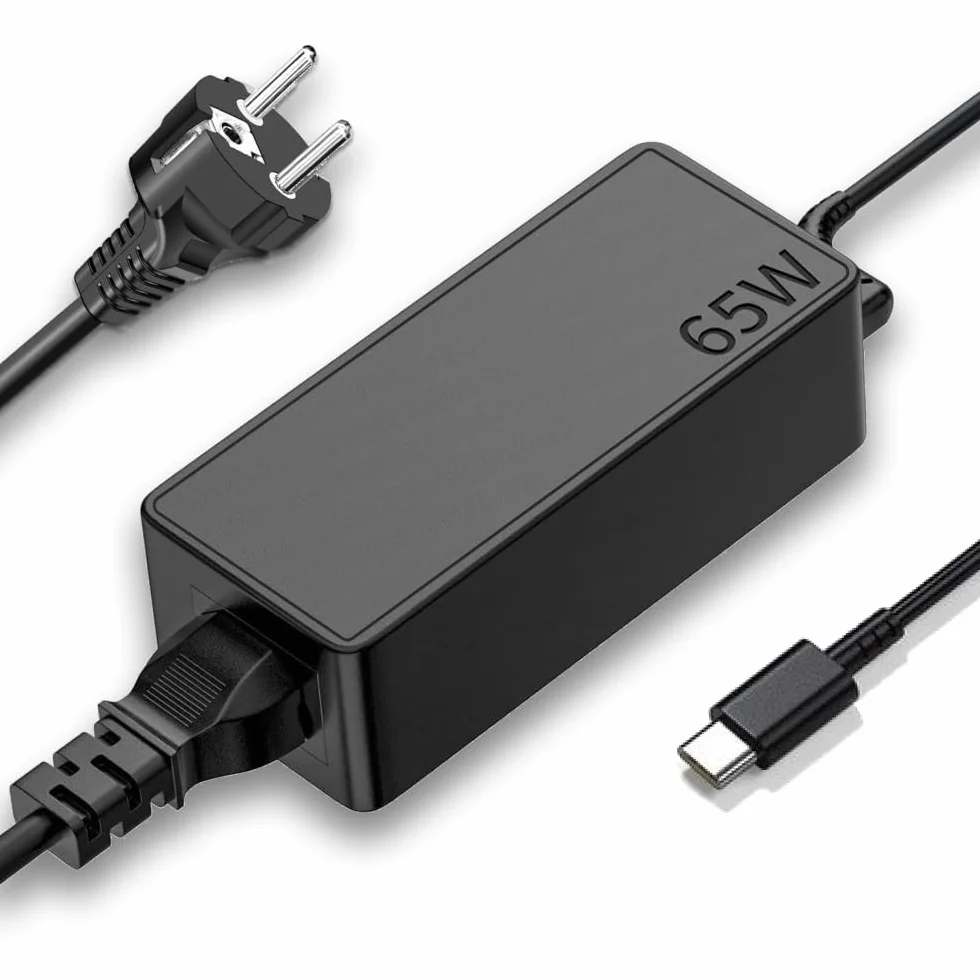 Alimentatore USB C 65W Caricatore compatibile con Lenovo ThinkPad X1 Carbon/Yoga/T14/T15/T470/T480/T490/T590/E580/E590/E595/E14/E15/L14/L15/X280/X380, IdeaPad,C740/720/730/910/920e/Chromebook TYPE C