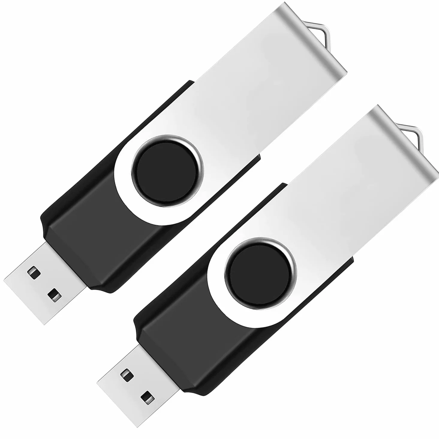 Maspen - Chiavetta USB da 128 GB, confezione da 2 unità di memoria USB 2.0 ad alta velocità, colore nero, 128 GB