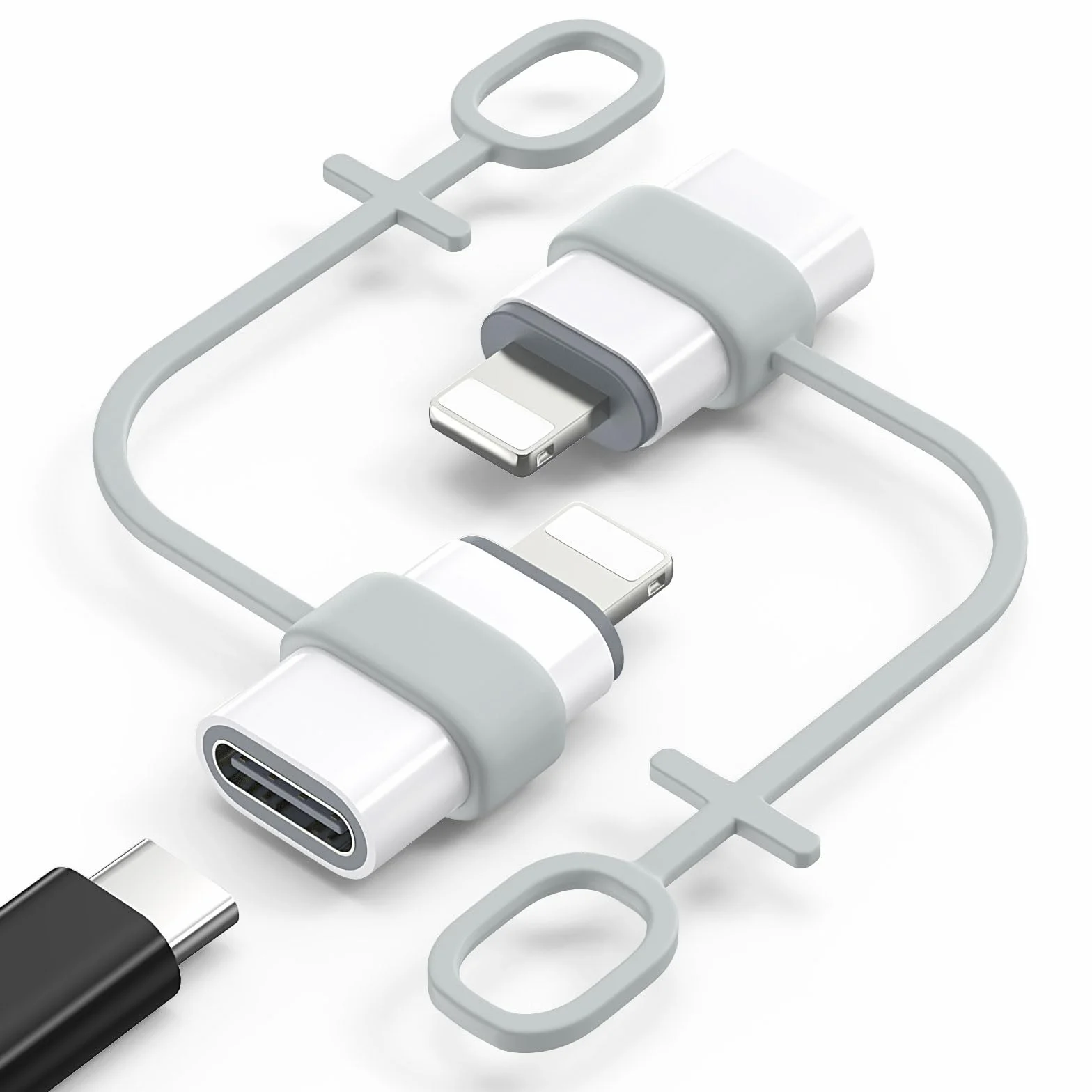 MoKo Adattatore USB C a Lightning per iPhone 14/13/12/11/X Ricarica e Sincronizzazione Dati Bianco