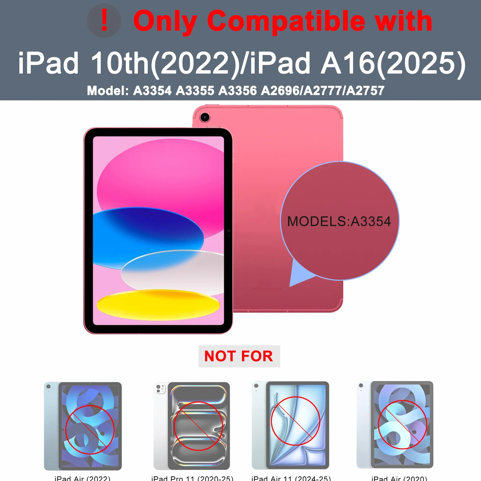 Tastiera per iPad 10 Generazione 10.9'' 2022, Cover con Tastiera per iPad 11 Pollici (A16, 2025) : Italiano QWERTY con 7 Colori Illuminato & Touchpad intelligente, Senza fili Staccabile Custodia