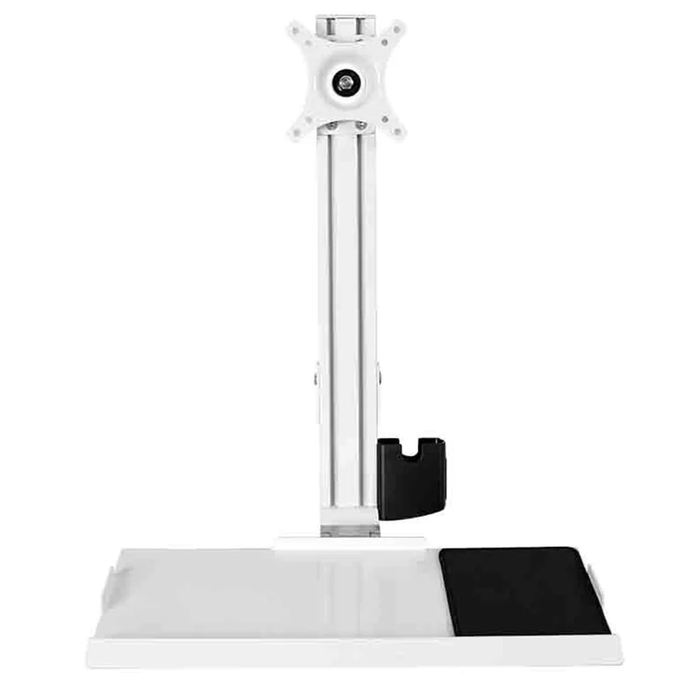 Supporto da Parete per Monitor da Ufficio, Braccio Singolo con Vassoio, per Schermi da 15 A 27 Pollici, Accessori da Scrivania.