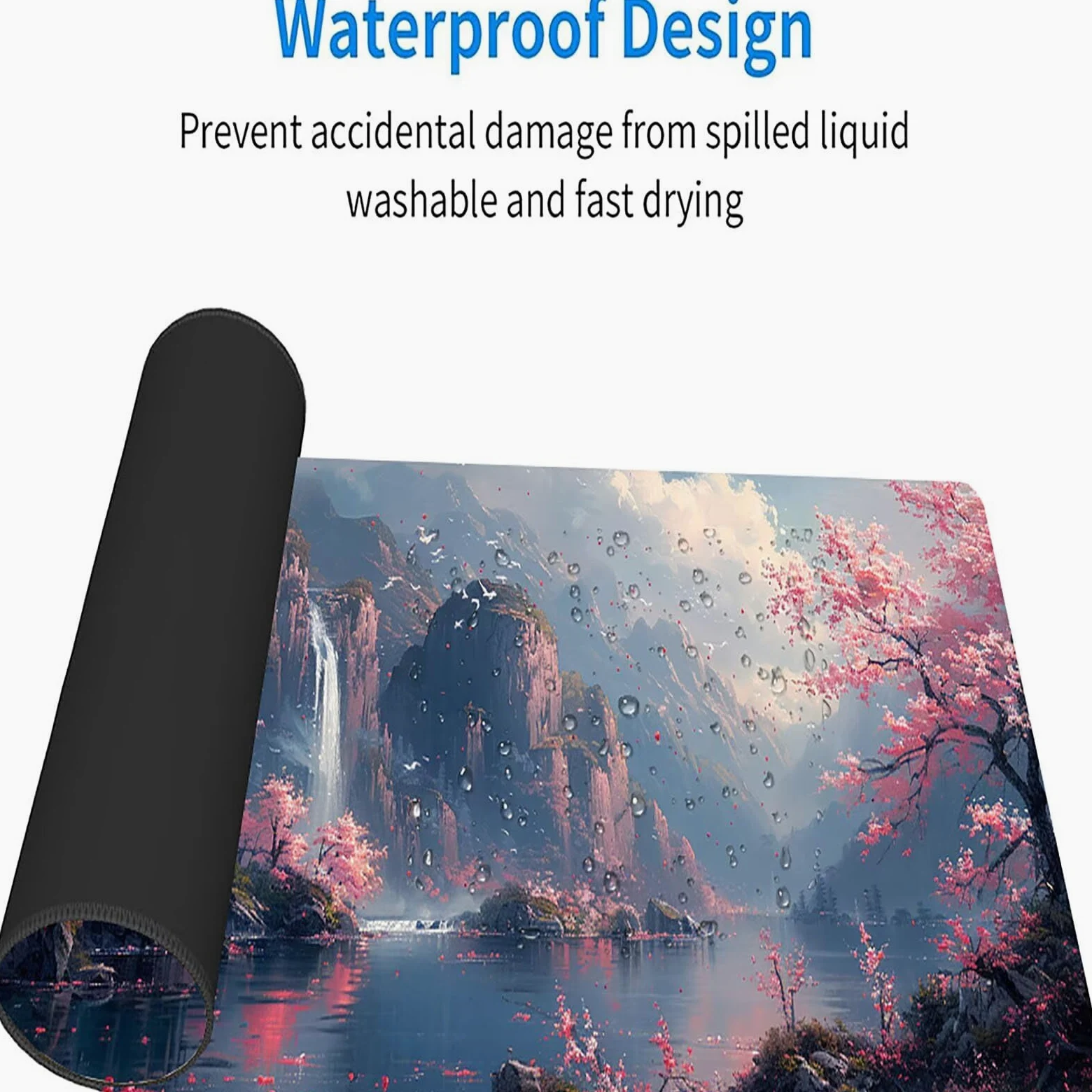 Tappetino Mouse XXL 1500 x 800 mm, Tappetino Mouse Albero, Gaming Mousepad Migliorare la Velocità e la Precisione, Mouse Pad con Base in Gomma Antiscivolo, Ufficio Accessori Gaming, Rosa 4-1521