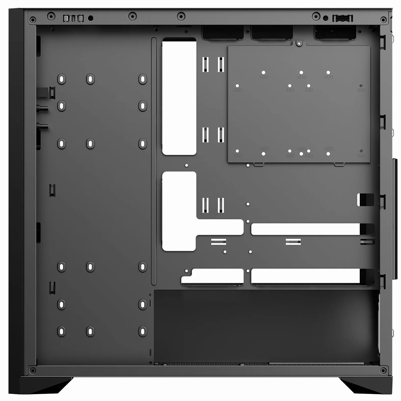 Itek case WOODY - Gaming Tower, ATX, 3x14cm Black fan, 2xUSB3, Type-C, Wood Front, Temp Glass Side Panel