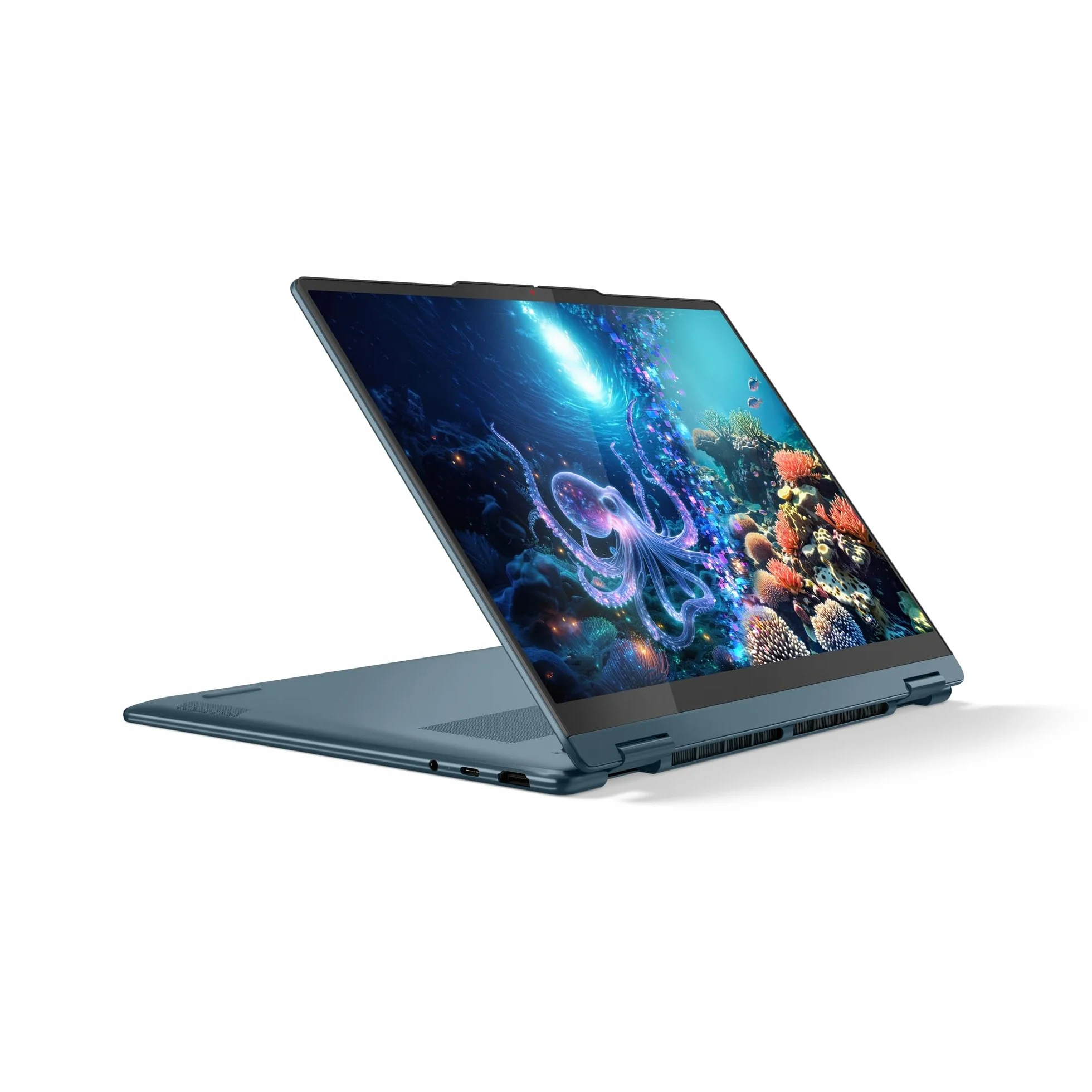 Lenovo Laptop Yoga 7 2 in 1 | Copilot+ PC | Display OLED WUXGA da 14" | AMD Ryzen AI 5 | grafica AMD Radeon | RAM da 16 GB | SSD da 512 GB | Win11 | QWERTZ | Tidal Teal | incl. penna | 3 mesi Premium