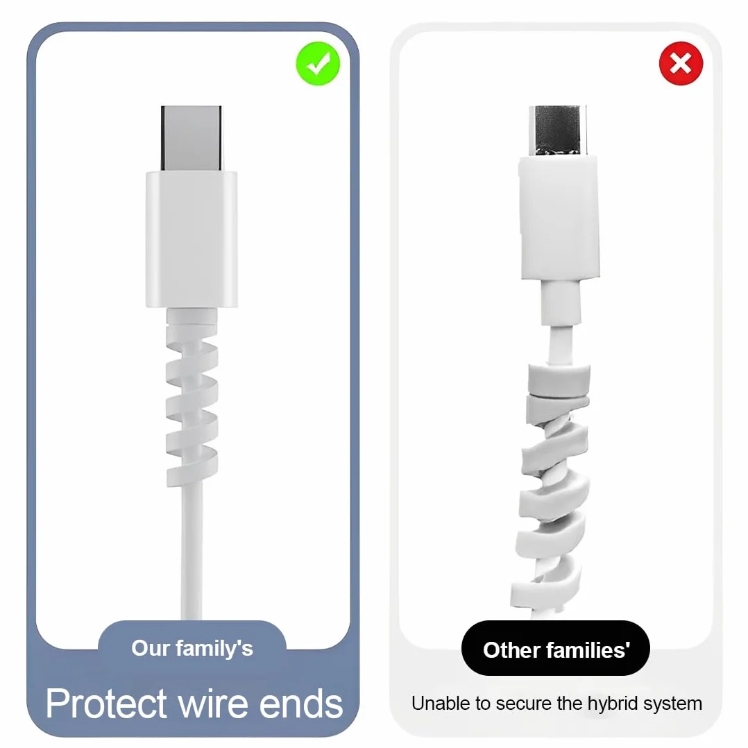 21 pezzi salvacavi per caricabatterie di tipo C,Proteggi Cavo, Proteggi Cavo Cellulare,protezione micro USB flessibile in silicone, protezione per cavo del mouse, adatta per tutti i telefoni cellulari