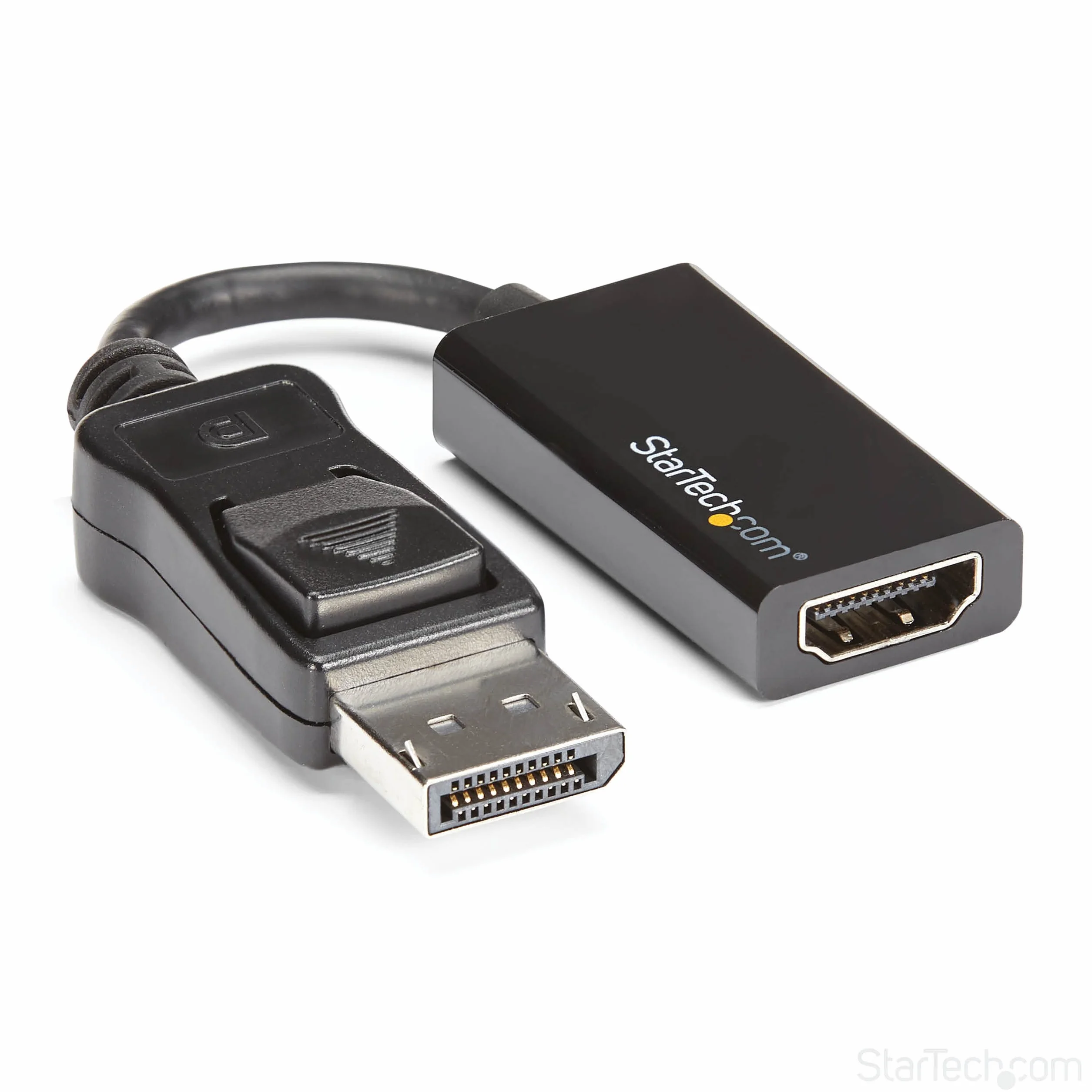 StarTech.com Adattatore DisplayPort a HDMI 4K 60Hz, Convertitore video attivo da DP 1.4 a HDMI 2.0, Dongle/Cavo adattatore per Monitor/TV/Display HDMI, Connettore DP a scatto (DP2HD4K60S)