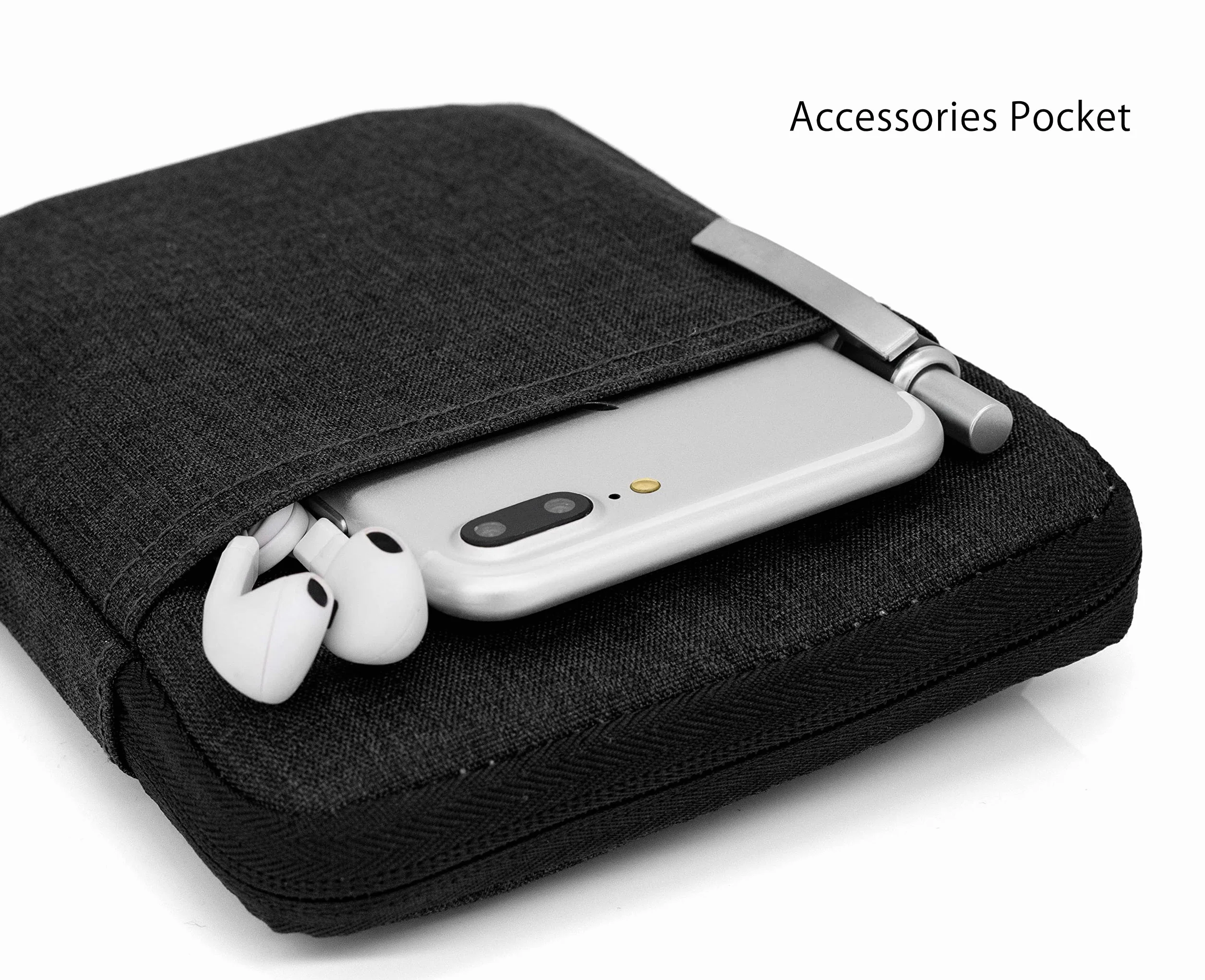 MyGadget Borsa Nylon per Tablet fino a 11 Pollici - Custodia Protettiva per 26 x 19,5 cm - es. iPad, Samsung Galaxy Tab S7 A7 - Sleeve in Nero