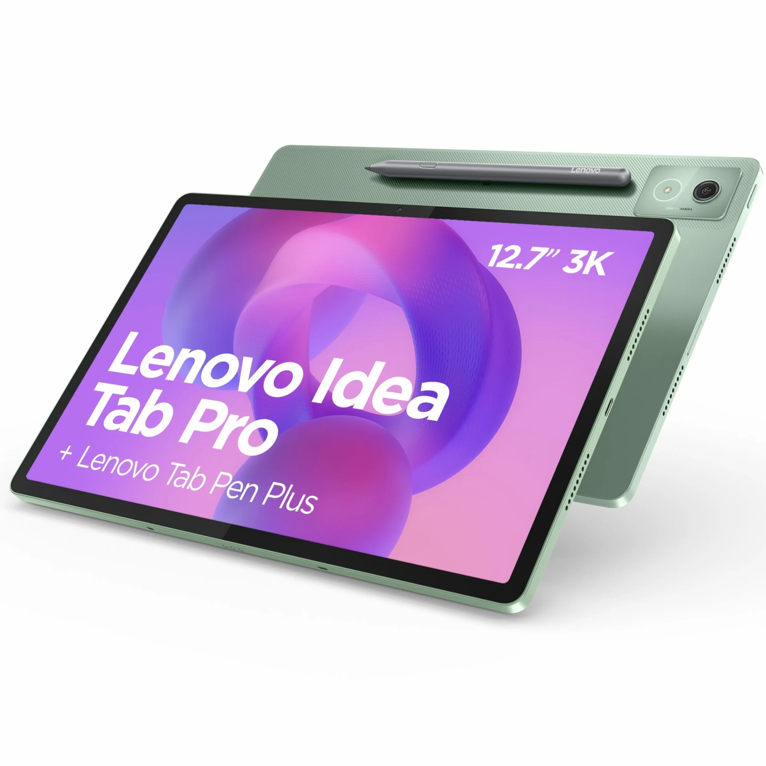 Lenovo Idea Tab Pro, Display 3K da 12.7" 144Hz, Processore Mediatek Dimenity 8300, RAM 8GB, Memoria 256GB, WiFi 6, Tablet Android 14, Lenovo Tab Pen inclusa - Seafoam Green