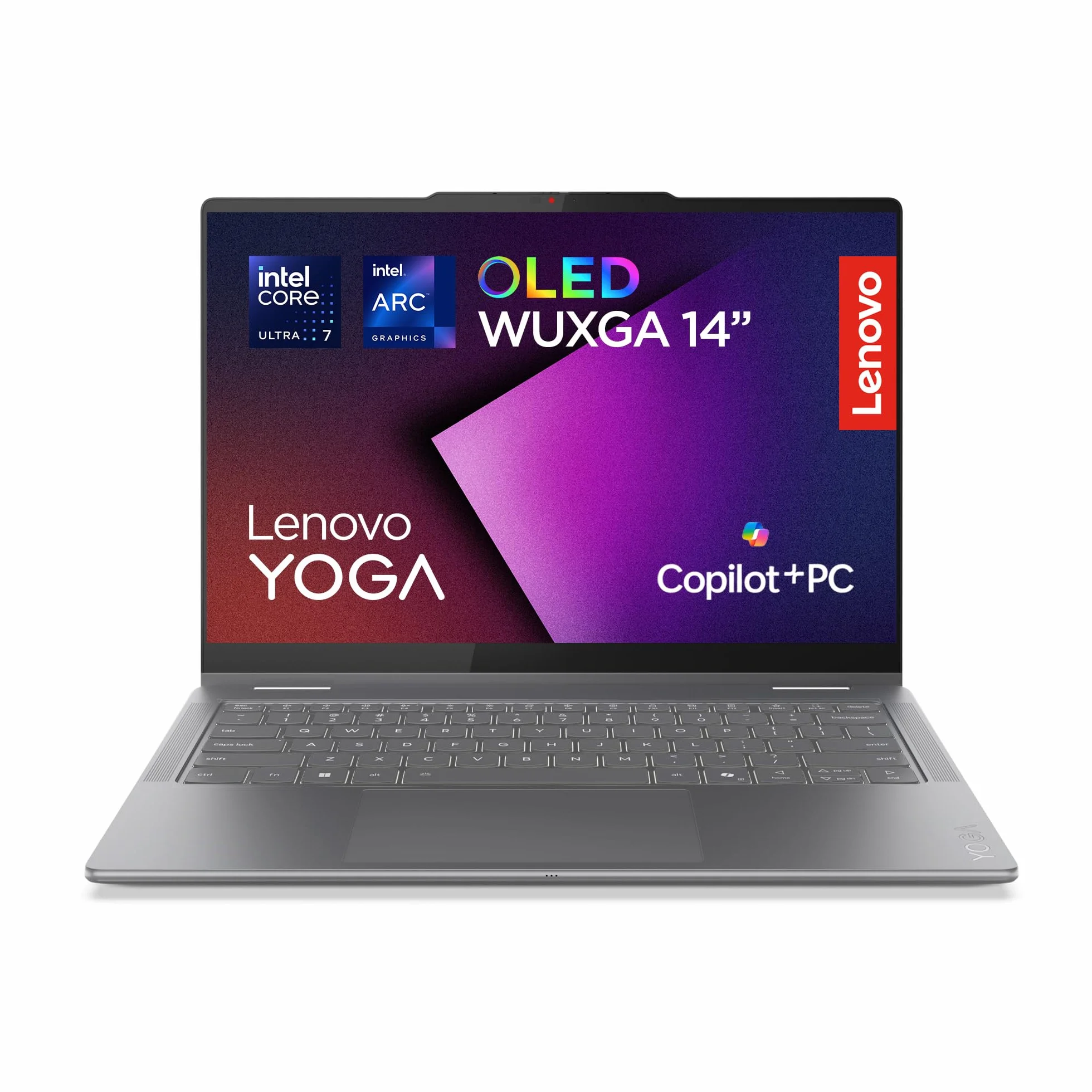 Lenovo Yoga 7 2 in 1 Notebook Copilot+ PC Convertible Touch 14" OLED WUXGA Intel Core Ultra 7 256V RAM 16 GB SSD 512 GB Windows 11 Home WiFi 7 Luna Grey