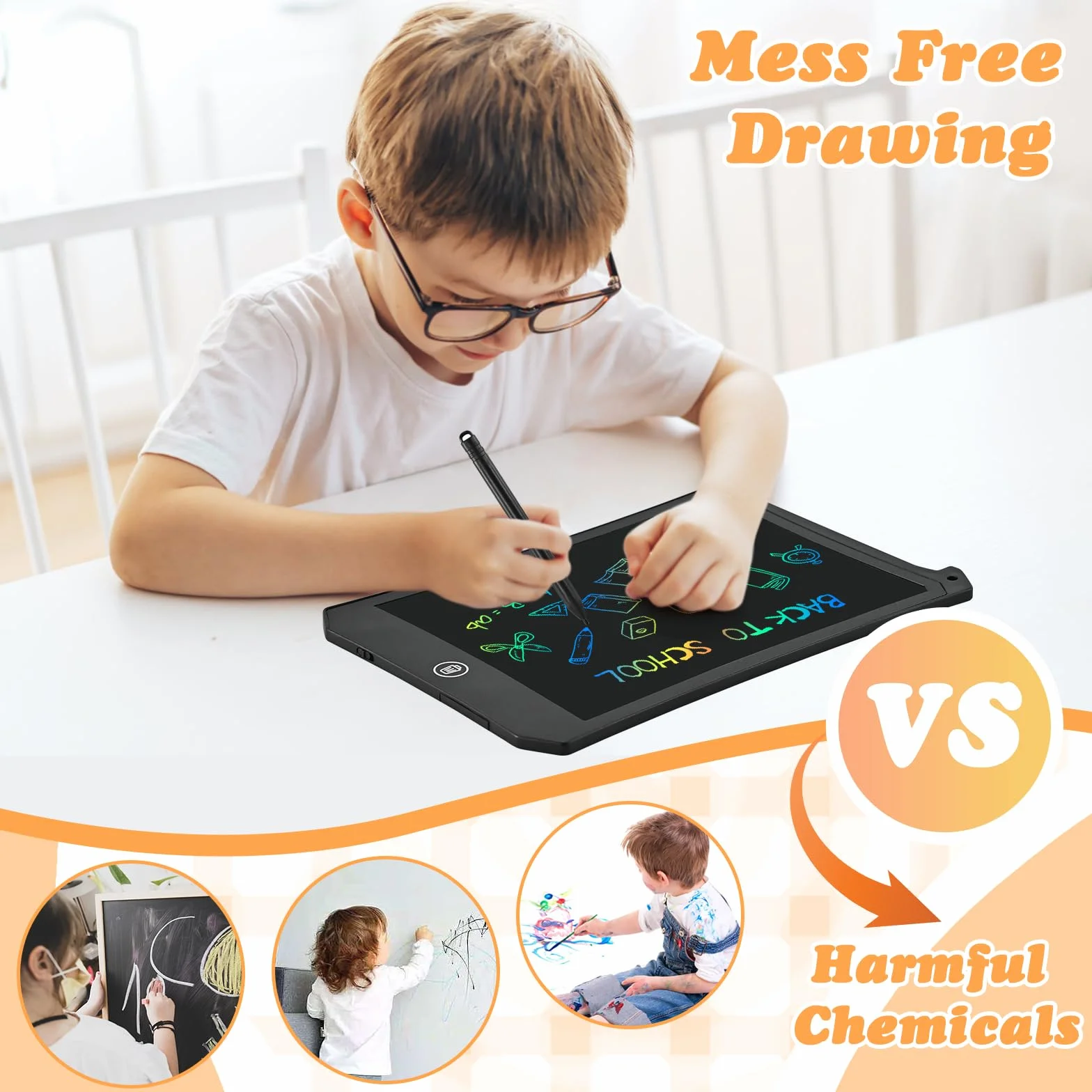 Giochi Bambini 3 4 5 6 7 8 9 Anni,Cimetech Regalo Bambino 8,5 Pollici Tablet Cancellabile Tavoletta Grafica Giocattoli Calendario Avvento 2025 Regali Natale