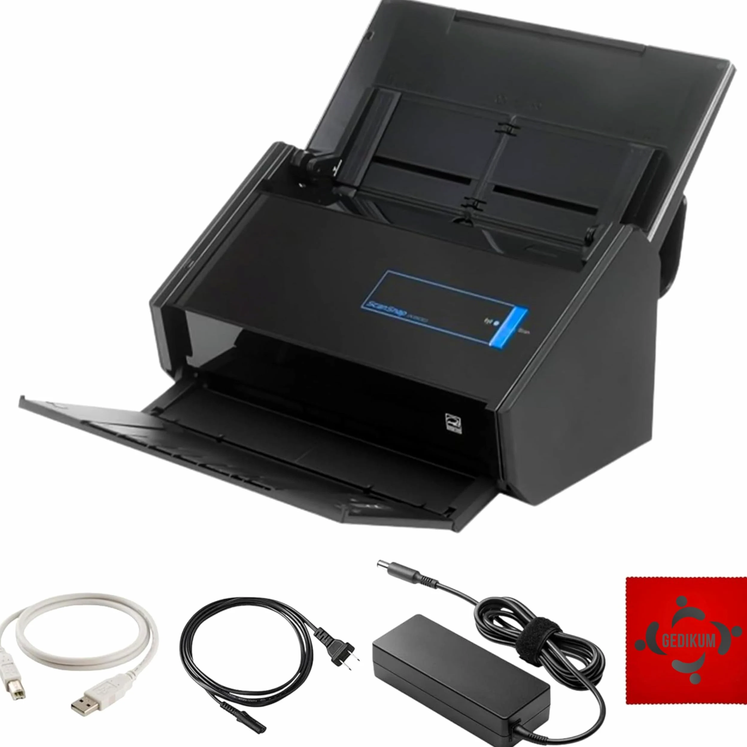 Gedikum Fujitsu IX500 ScanSnap - Scanner USB ad alta velocità compatibile con cloud per documenti, foto e ricevute per Mac e PC - Garanzia 1 anno - ADF con scansione fronte/retro