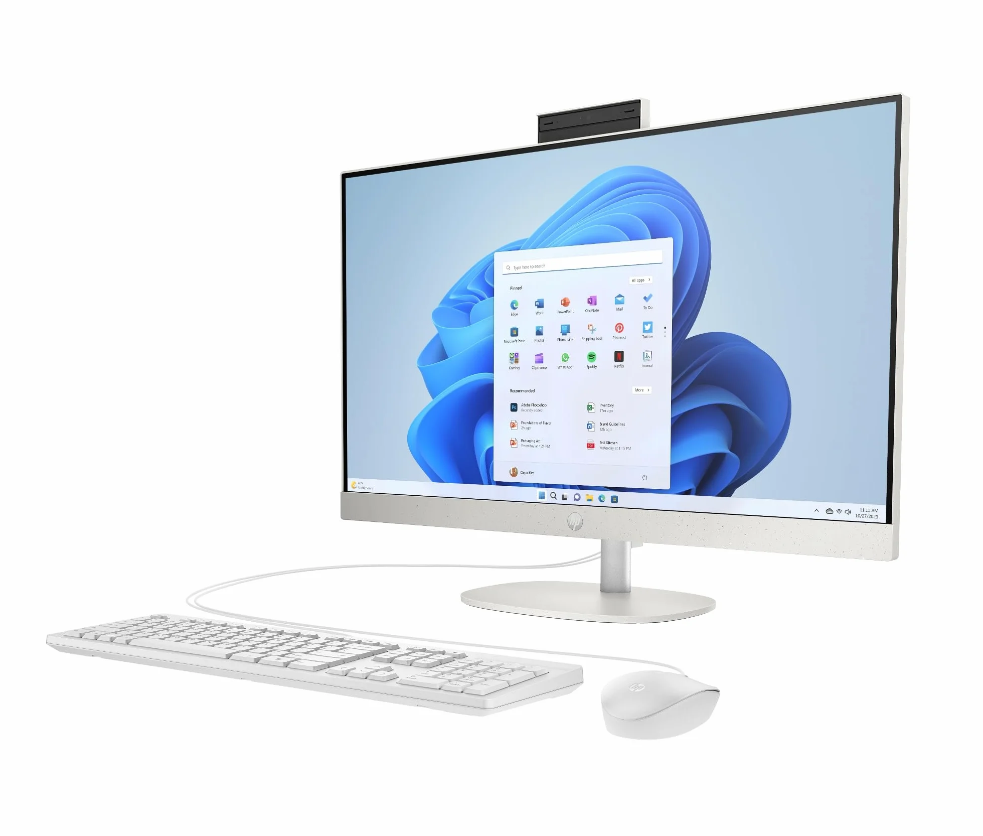 HP All-in-One 27-cr0003sl Intel Core i5-1335U 8GB RAM 512GB SSD Intel Iris Xe 27" FHD IPS Wi-Fi 6 Windows 11 Bianco