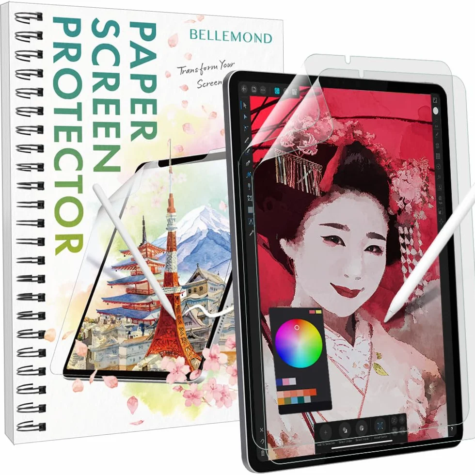 BELLEMOND 2 Pezzi Pellicola Protettiva per iPad Air 10.9" (2022/20) - Pellicola di Carta PET Opaca per Disegnare e Scrivere - WIPDA4109PL10