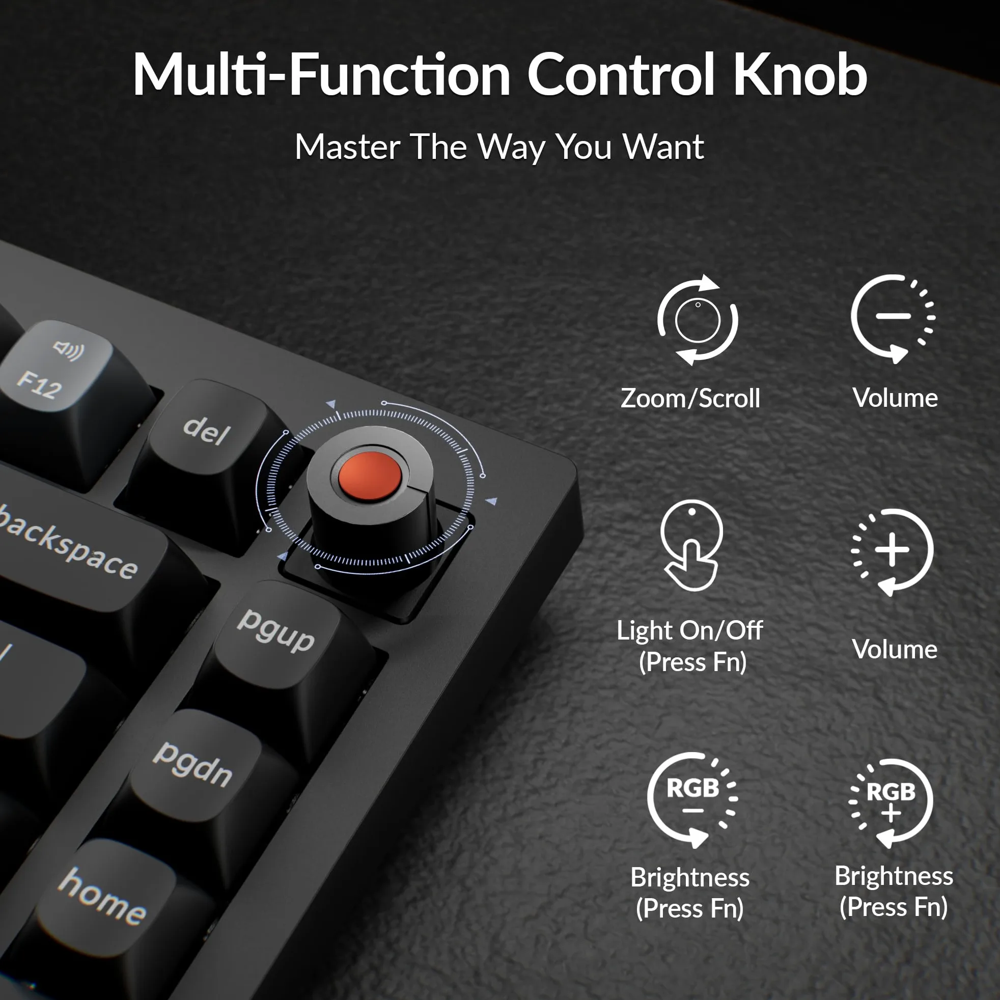 Keychron V1 Tastiera meccanica personalizzata 8K, layout cablato 75%, latenza ultra bassa 8000Hz, QMK programmabile, interruttori marroni sostituibili a caldo, RGB, per giocatori e dattilografi