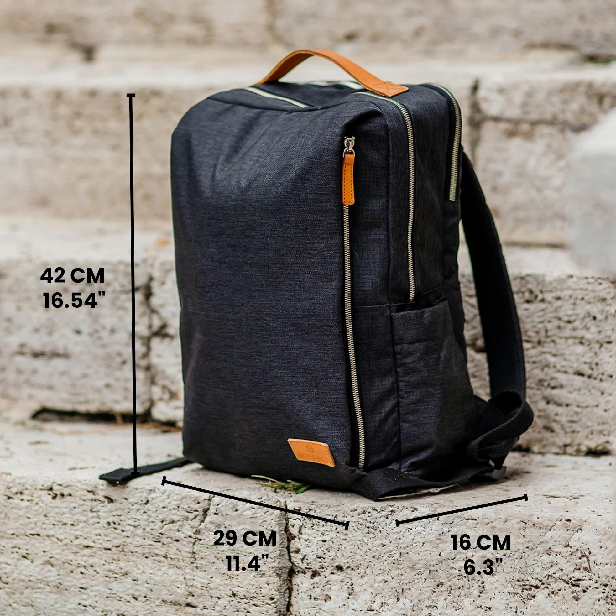 Nordace Siena - Zaino per computer portatile da 15,6 pollici, unisex, con porta di ricarica USB, impermeabile, per tutti i giorni, viaggi o lavoro
