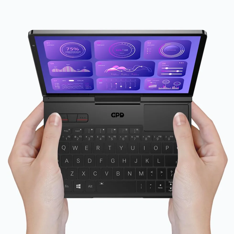 GPD Pocket 4 (AI 9 HX370) - Ultra Mobile PC in alluminio con Windows 11, Display 8.8" Ultra HD rotabile 180°, Ryzen AI 9 HX370, RAM 32 GB LPDDR5x, SSD NVMe 2 TB, Wi-Fi 6E, Ethernet 2.5G, Bluetooth 5.3