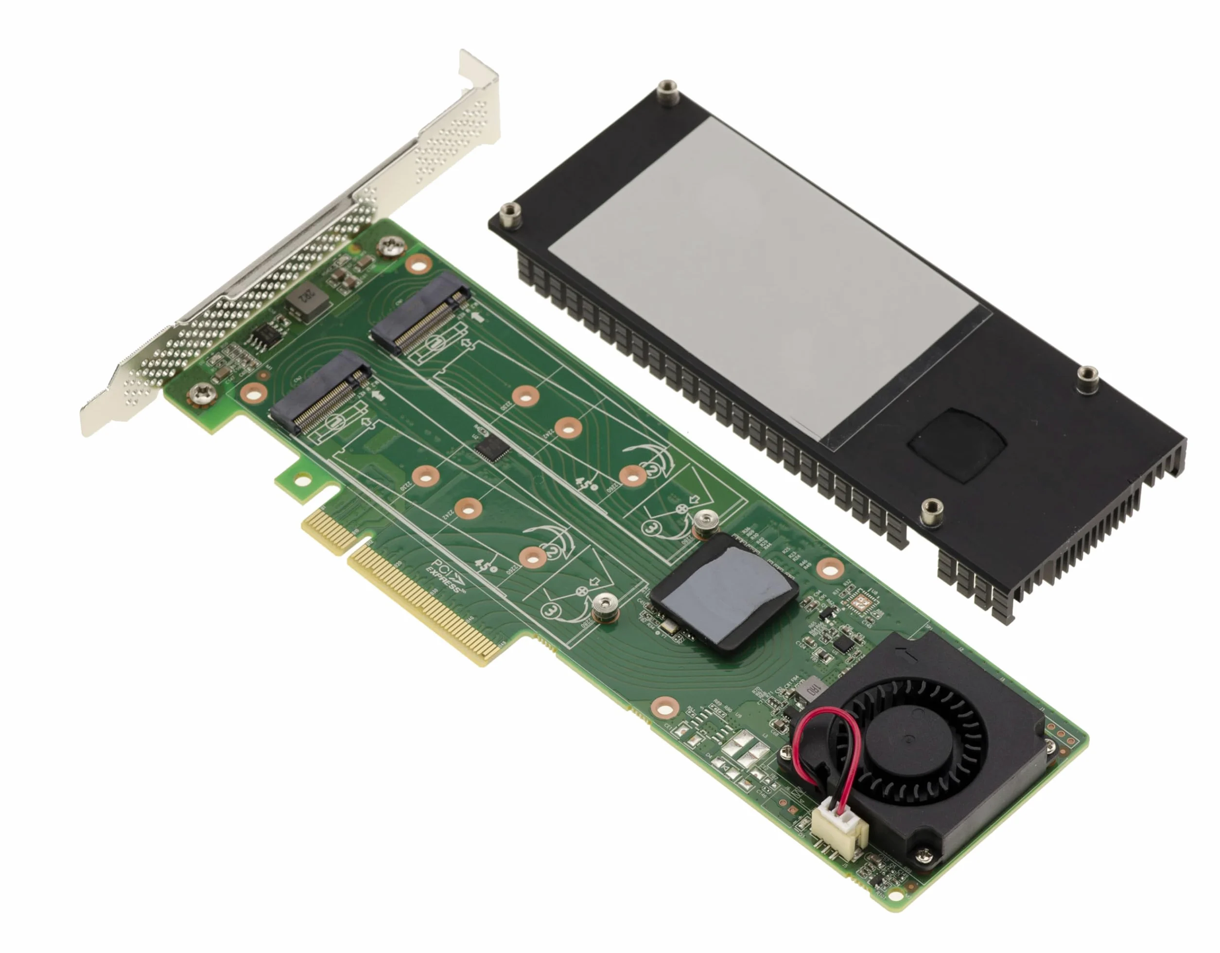 KALEA-INFORMATIQUE Scheda controller PCIe 3.0 x8 per 2 SSD M.2 NVMe M Key HARWARE Raid 0 1 con chipset Marvell 88NR2241B0