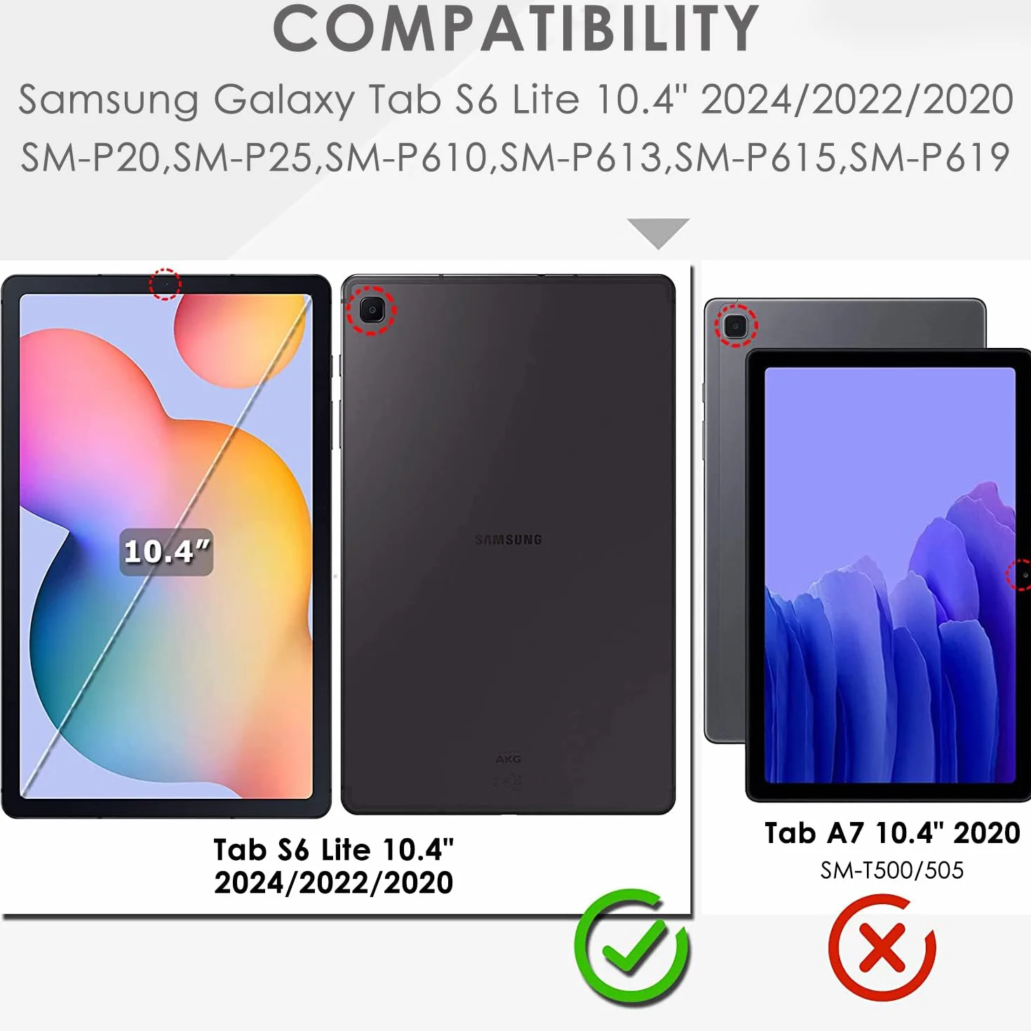 KATUMO 2 Pezzi Pellicola Vetro Temperato per Samsung Galaxy Tab S6 Lite 10,4 Pollici 2020/2022/2024, 9H AntiGraffio Trasparente