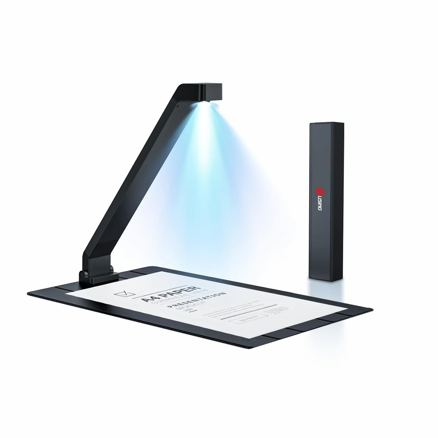 JOYUSING Scanpad100 - Scanner per documenti portatile, fotocamera per documenti USB da 13 MP, 1 s per scansione, formato A4, OCR, miglioramento AI, pronto per i viaggi, supporto Win e Mac e Linux (non