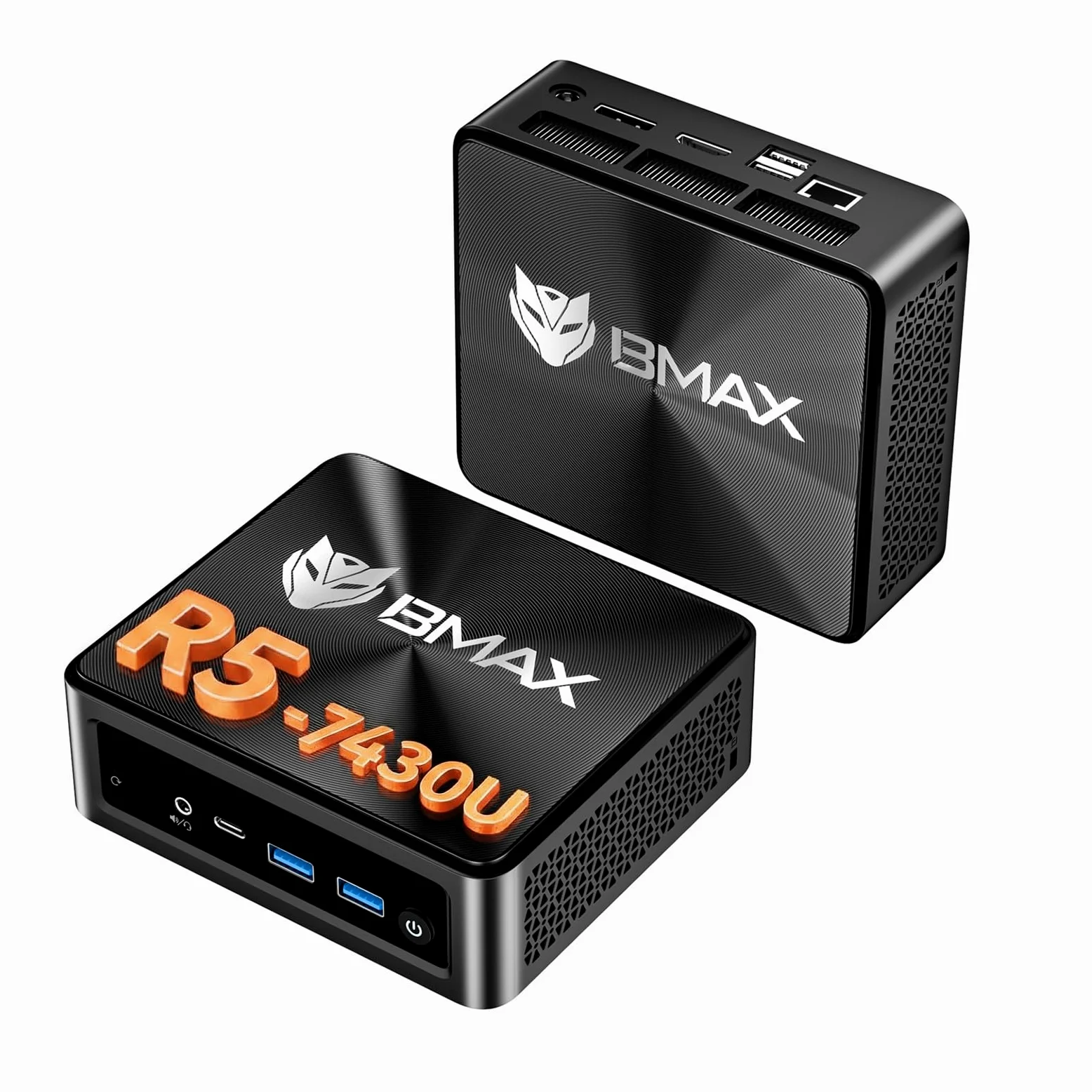 BMAX B7Apro Mini PC AMD Ryzen 5 7430U(6C/12T,Fino a 4.3 GHz), Mini Desktop Computer, 16GB DDR4 RAM 512GB NVMe SSD, Win 11 Pro, 4K@60Hz Triplo Display/WiFi 6/BT5.2 Micro Gaming PC, Per Ufficio, Studio