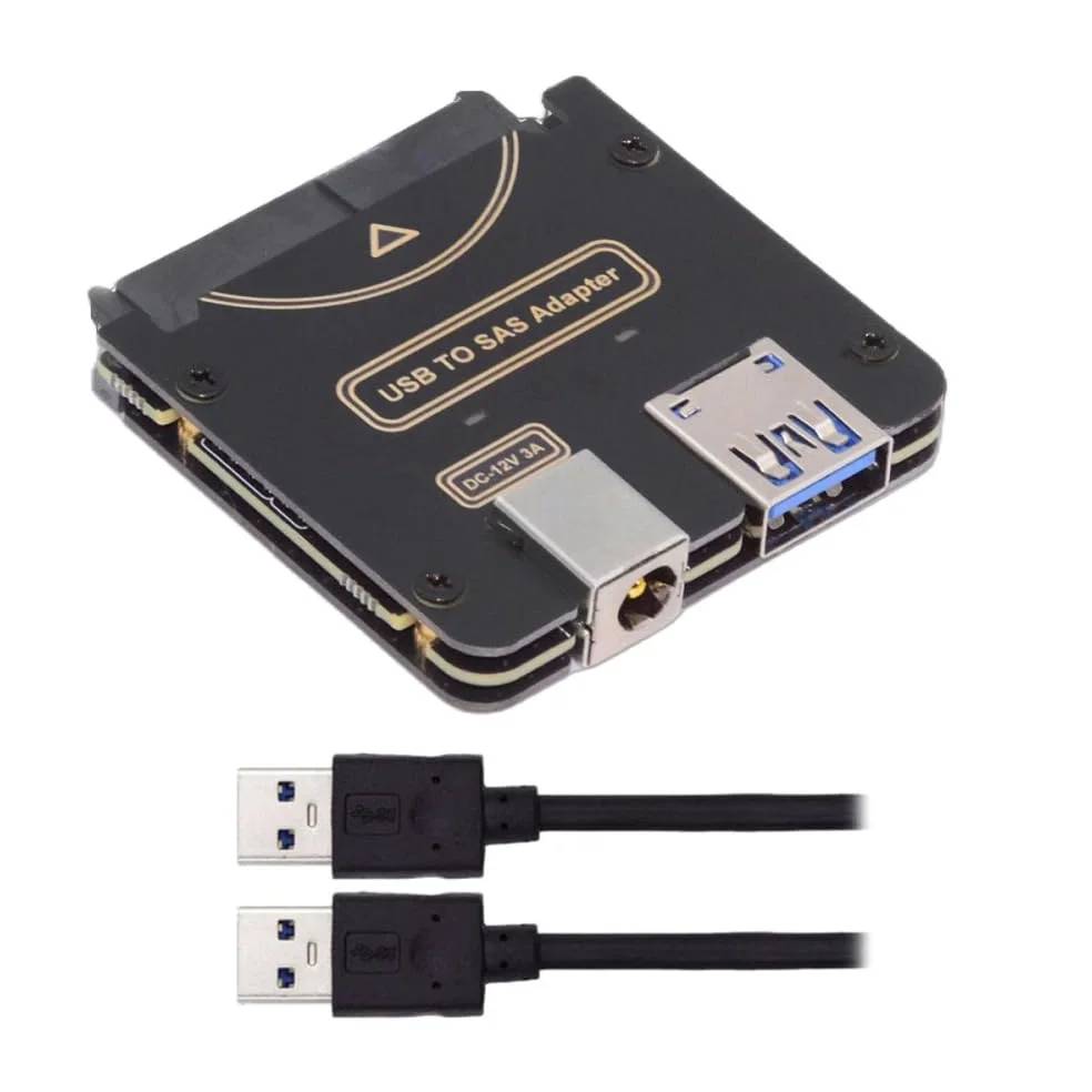 Adattatore RAID per disco rigido SAS 29 pin SFF-8482 a USB 3.0 5 Gbps con chipset e porta di alimentazione (richiede alimentatore 12 V/3 A)