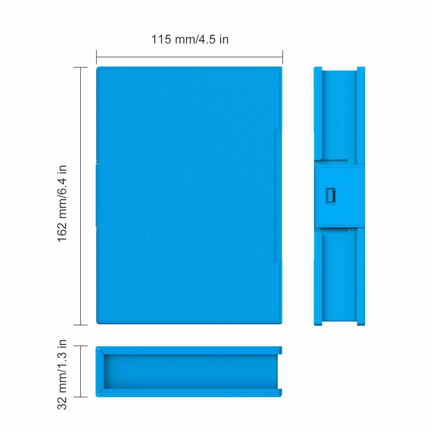 Inateck Scatola custodia protettiva per Hard Drive Dischi Rigidi da 3.5 pollici Anti Urto, Anti Statica, Anti Polvere, Scatola per HDD da 3.5”, Pacco da 6, Arancione/Blu/Grigio (HPFx6)