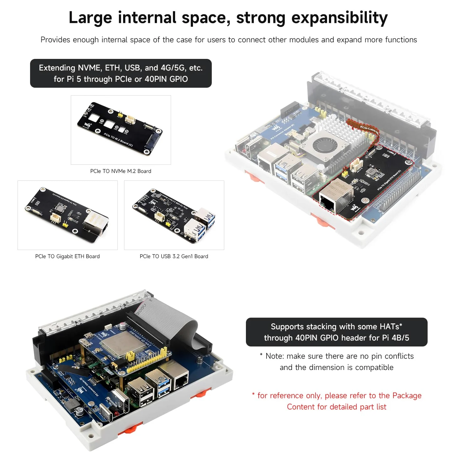 Waveshare Isolated RS232/RS485/CAN/CAN FD Expansion Board, Compatible with Raspberry Pi 5/4B, Expands 2X RS485, 1x RS232/CAN FD/CAN, Extending NVME/ETH/USB and 4G/5G by PCIe, Wall-mount & Rail-mount