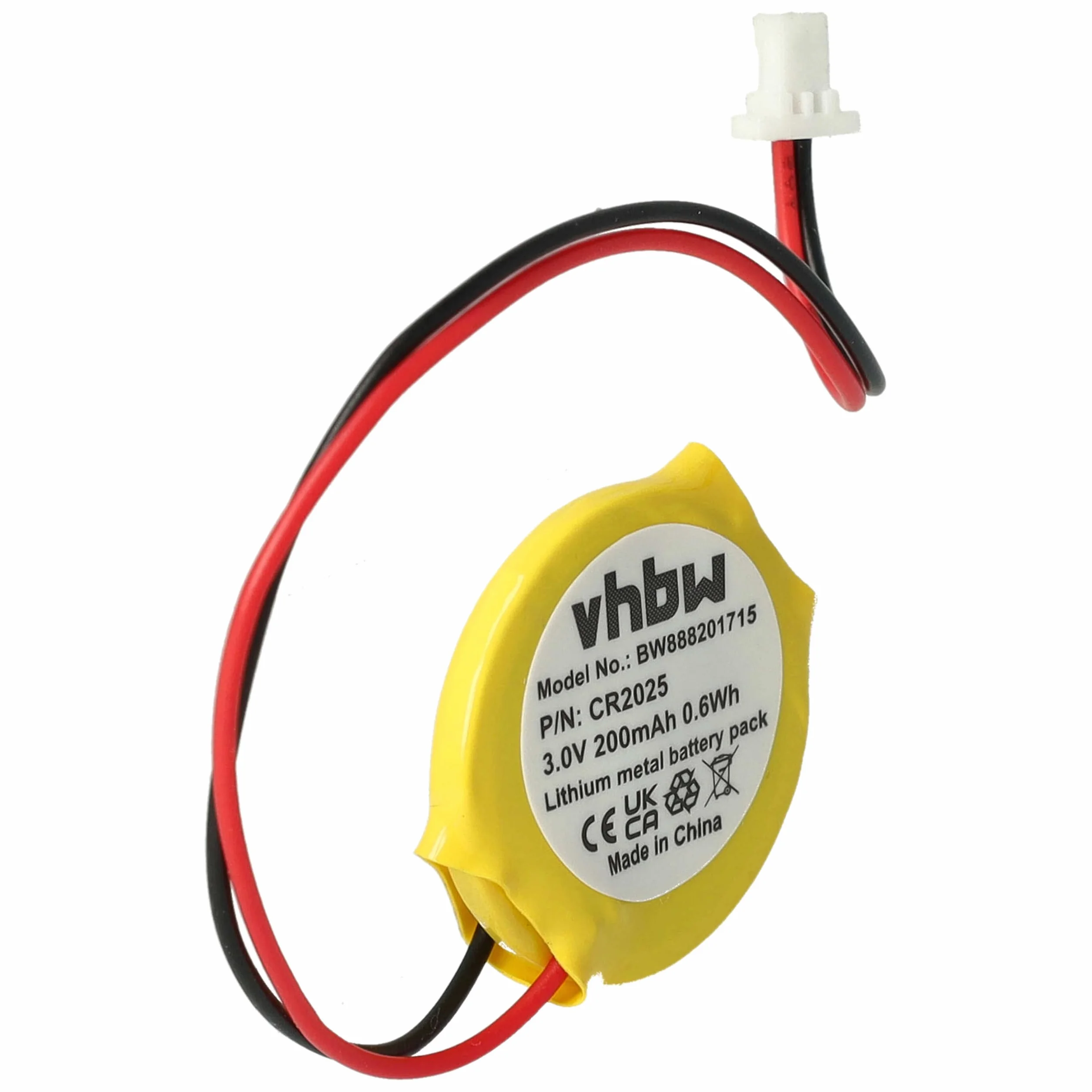 vhbw batteria bios sostituisce CR2025, 02K6502, 02K6489, 02K6486 per computer notebook (200mAh, 3V, Li-Mn)