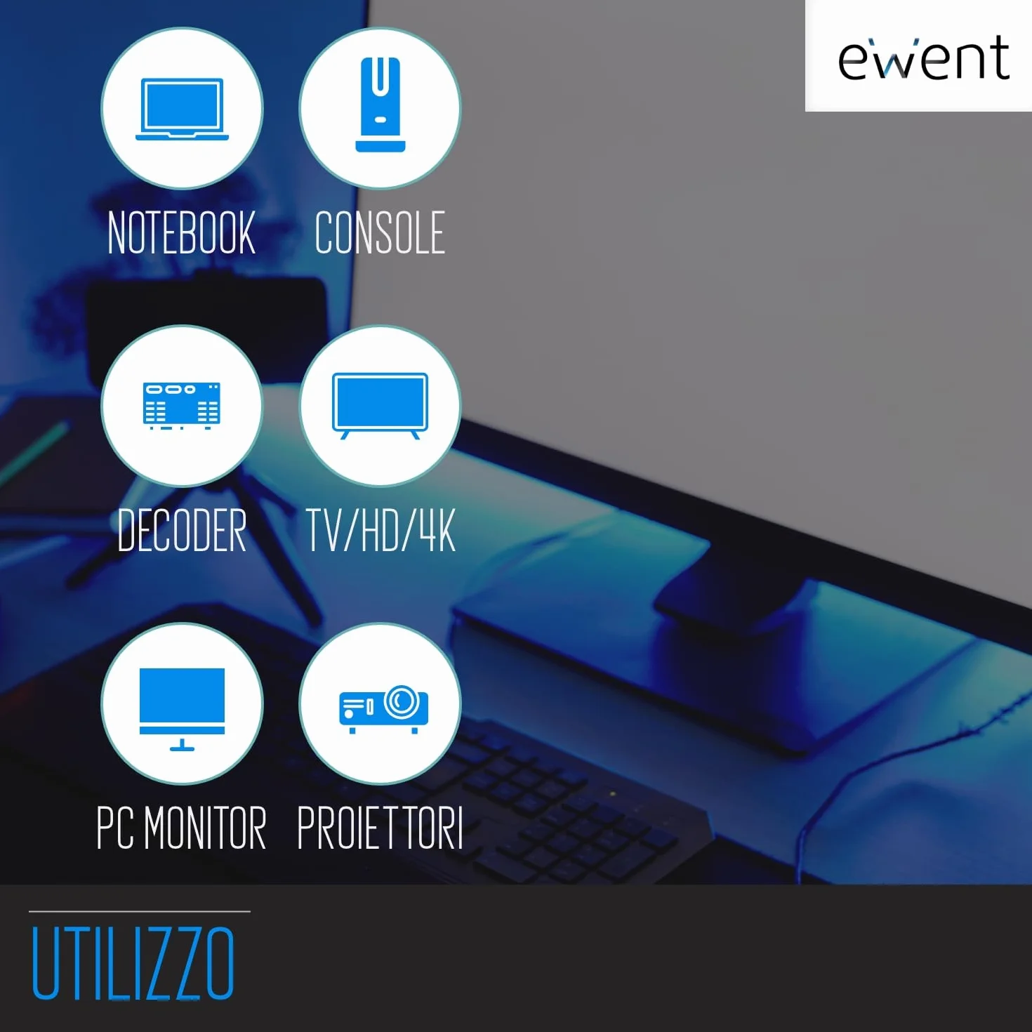 Ewent EW9864 - Convertitore HDMI a VGA (maschio a femmina) adattatore per computer, desktop, laptop, PC, monitor, proiettore, HDTV, Chromebook, Raspberry Pi, Roku, Xbox e altro-Nero