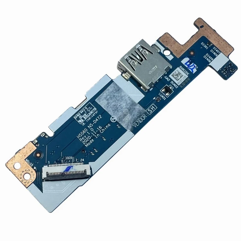 JINTAI Scheda Connettore per Porta USB DC Power Jack di Ricarica Presa per Lenovo ideapad 315ITL6 82H8 5C50S25174 NSD472
