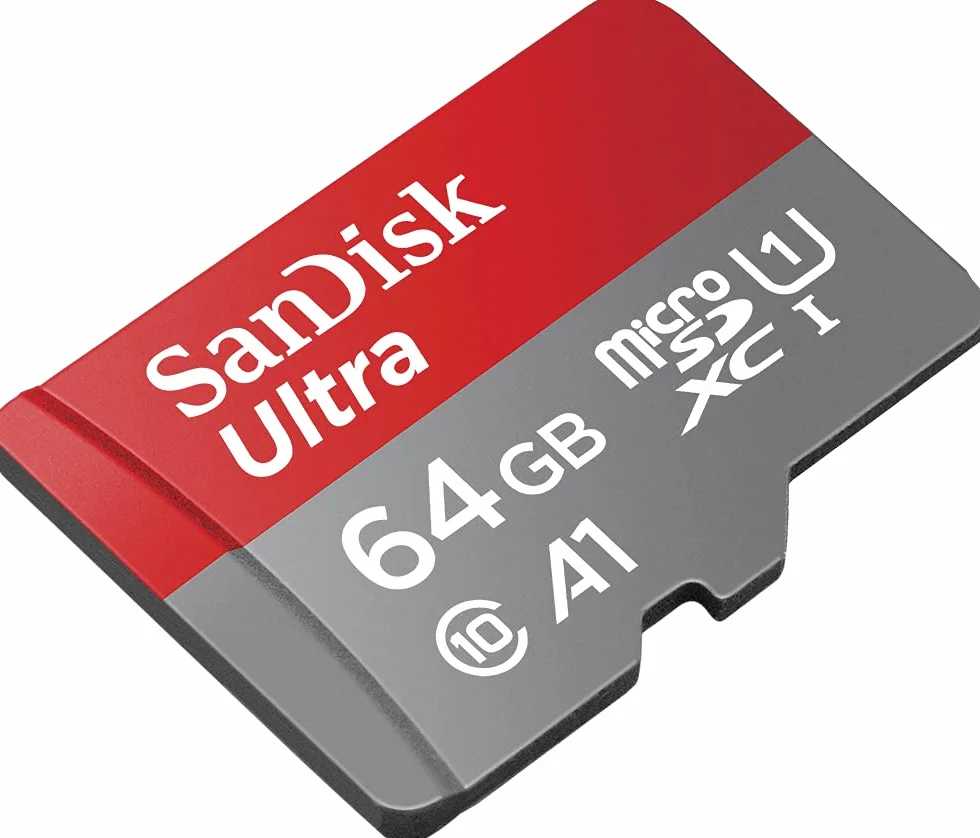 SanDisk Ultra 64 GB microSDXC Memory Card + SD Adapter with A1 App Performance Up to 100 MB/s, Class 10, U1