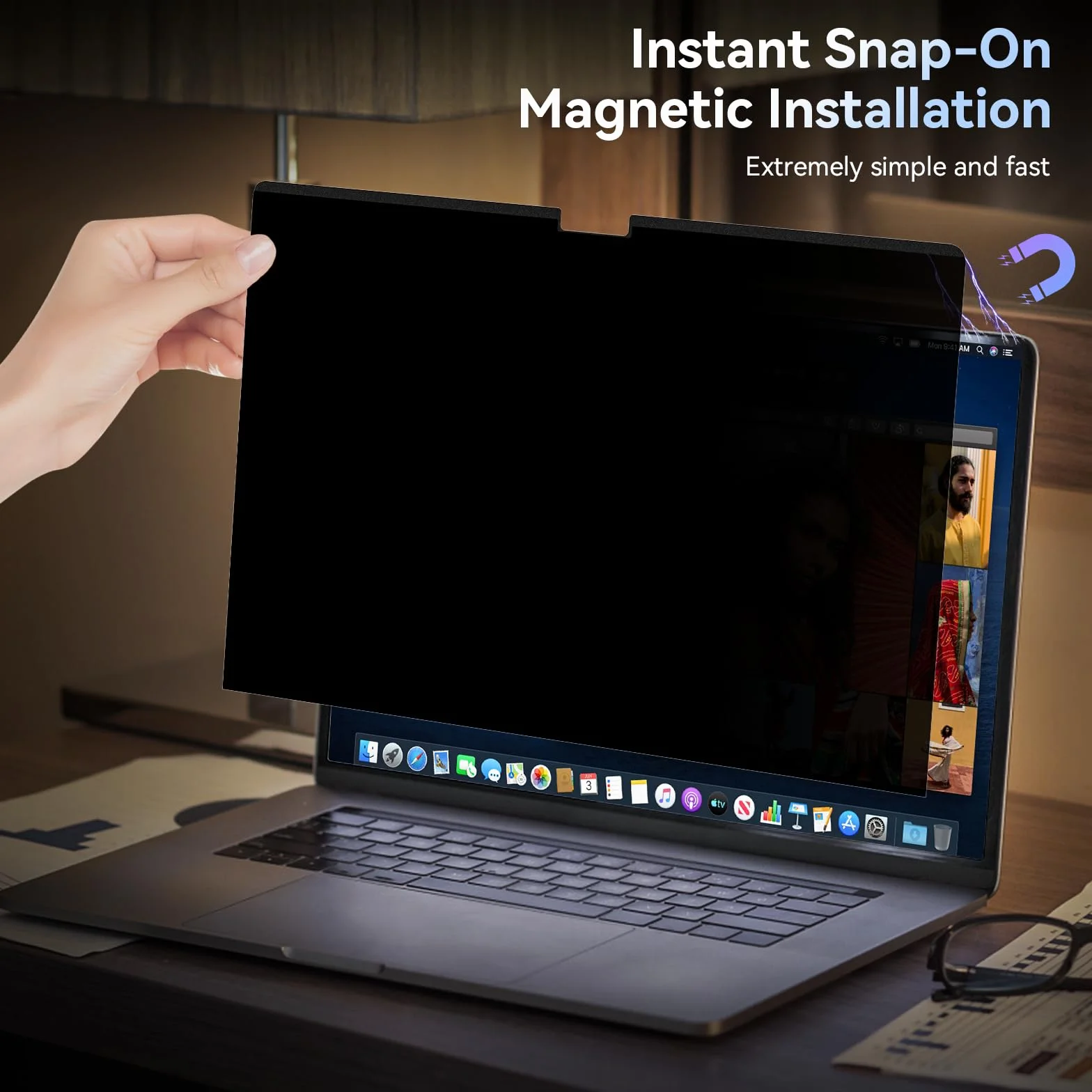 Protescreen Filtro Privacy Magnetico Premium per Macbook Air 13.6 Pollici (2025-2022,M4/M3/M2), Rimovibile Protezione schermo per Mac Air 13 M3 2024, Filtro Anti Spia Anti-Luce Blu