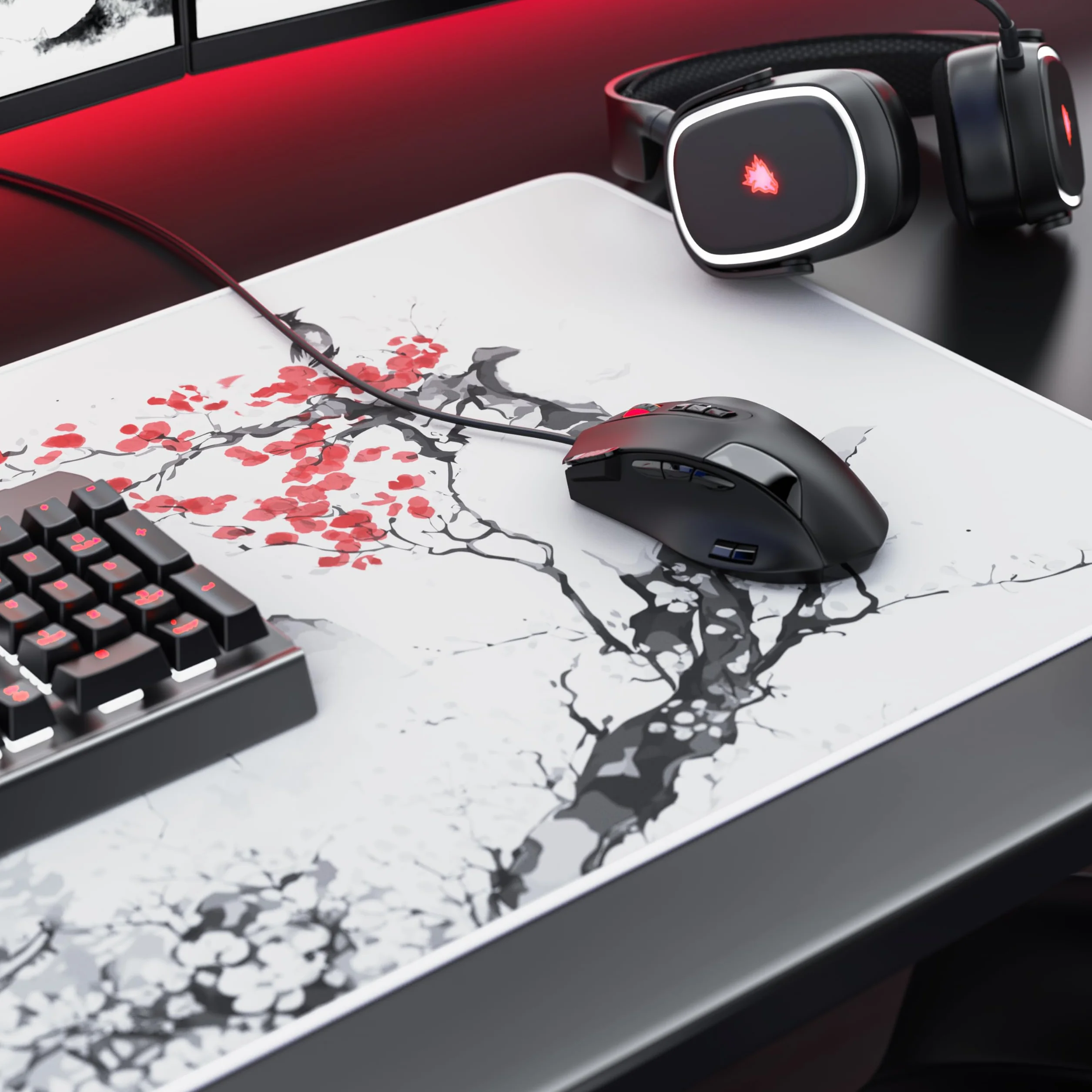 TITANWOLF Tappetino per Mouse XXL 900 x 400 – Office Mousepad – Controllo preciso del Mouse migliora la velocità e la precisione – Tenuta Stabile – Lavabile – Sottomano per Ufficio e casa
