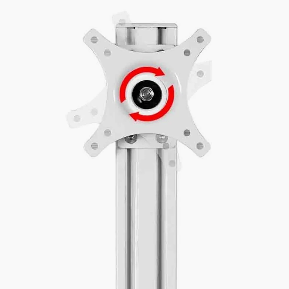 Supporto da Parete per Monitor da Ufficio con Braccio A Doppia Sezione E Vassoio Integrato, Adatto A Schermi da 15 A 27 Pollici. Accessori da Scrivania.