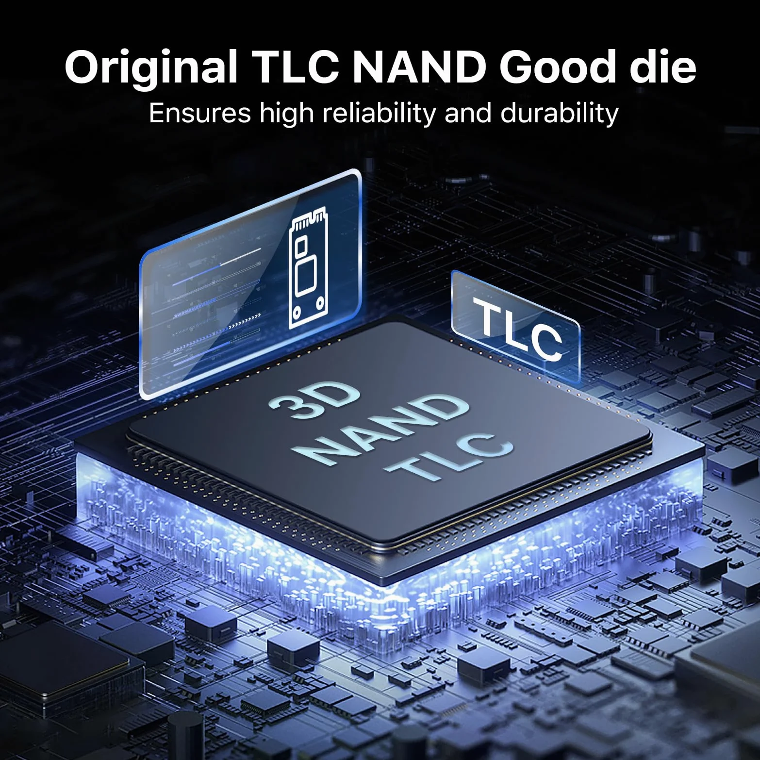 512GB M.2 2280 PCIe Gen3x4 NVMe SSD fino a 2000MB/s | SLC Cache 3D NAND TLC M.2 SSD, Compatibile con laptop, desktop e involucri NVMe