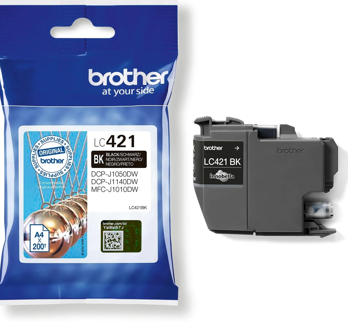 Brother Cartuccia d'inchiostro originale LC421 nero (5 unità)