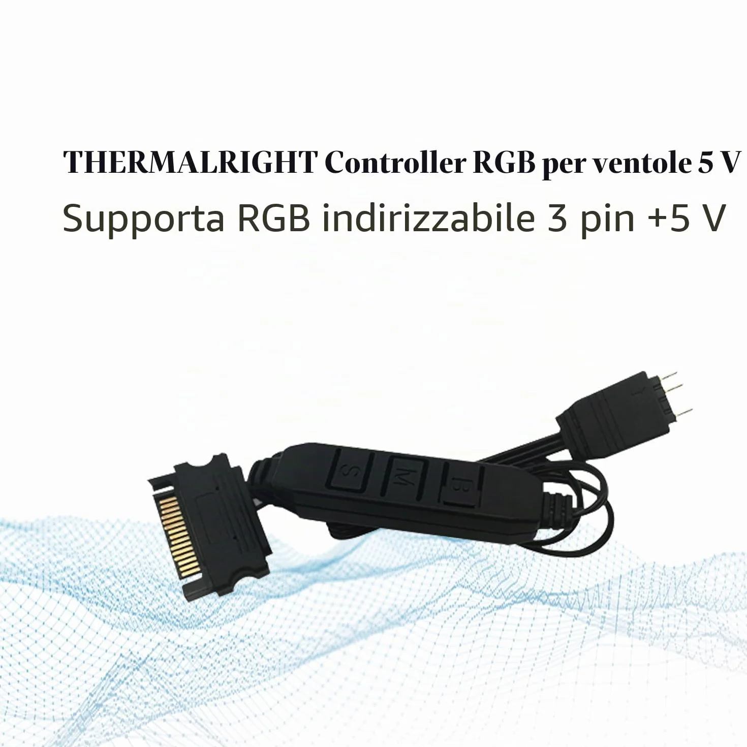 Thermalright Controllo Ventola per Computer A-RGB 5V, Illuminazione 3 Pin, Interfaccia PC, Alimentazione SATA