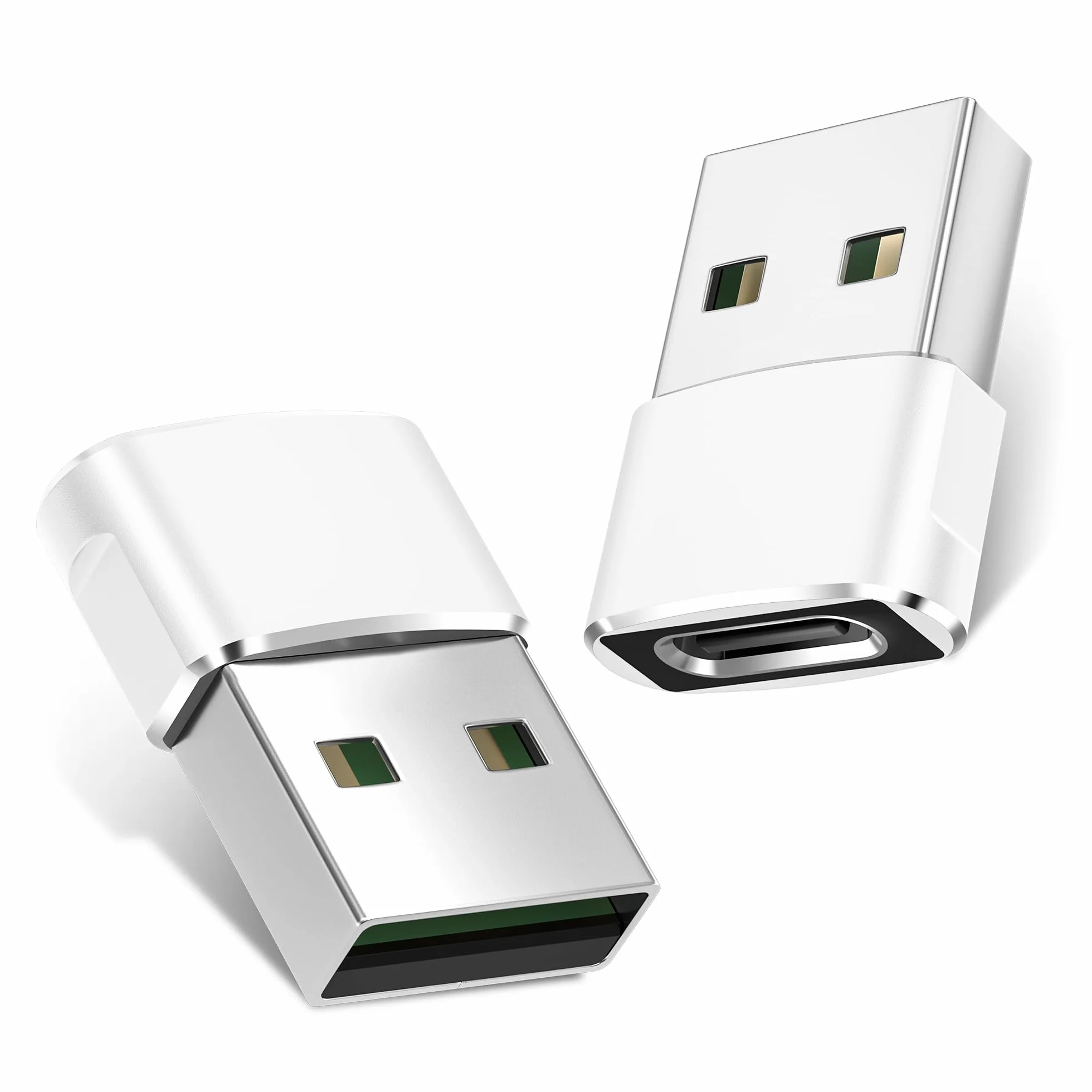 BASESAILOR Adattatore USB C a USB per iPhone 17 16 e Pro Max 2Pezzi，USBC Femmina a USBA Maschio per Apple 15 14,iPad 10 Air 7 Mini,Airpods 4 3,Apple Watch iWatch,Samsung Galaxy Z Flip Fold S26 S25 A56