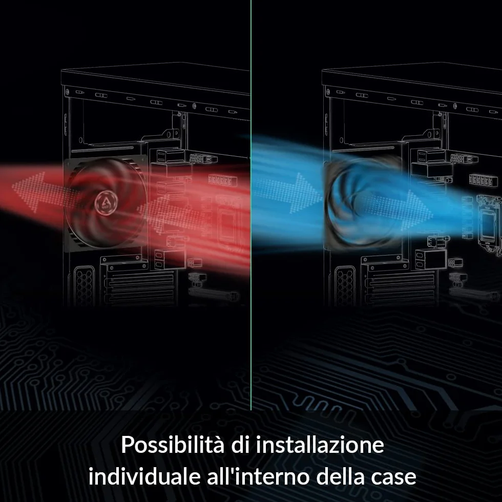 ARCTIC P12 Silent - 120 mm Ventola per PC molto Silenziosa, 0,08 Sone, Sistema Anti-Vibrante, Pressione Statica, Velocità 1050 RPM, 0,08 Sone - Nero