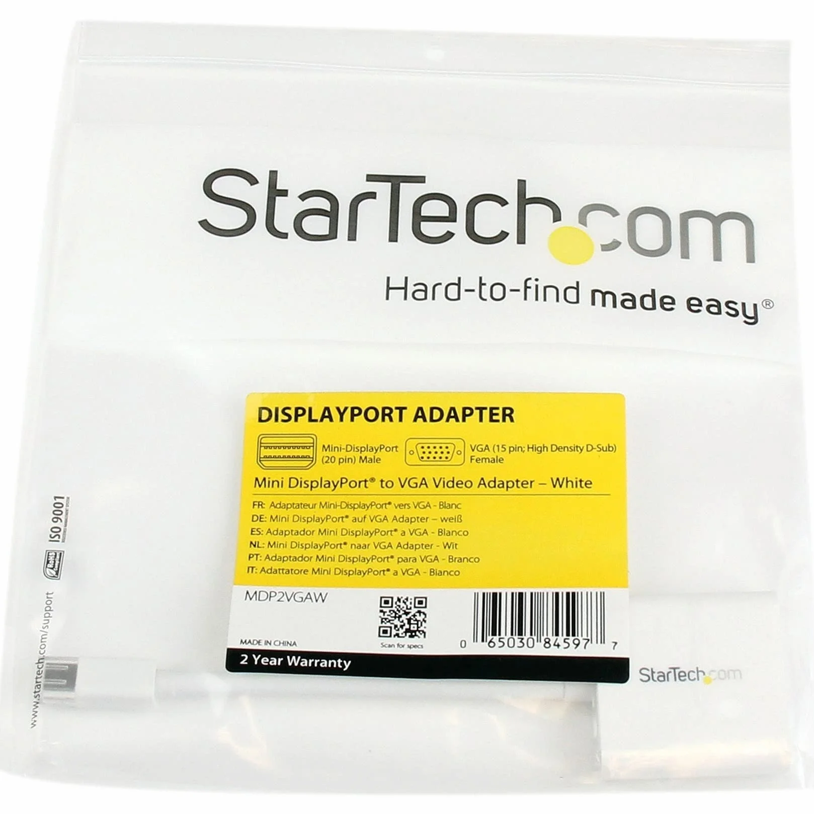 Startech.Com Adatattore Convertitore Video Mini Displayport a Vga, Bianco