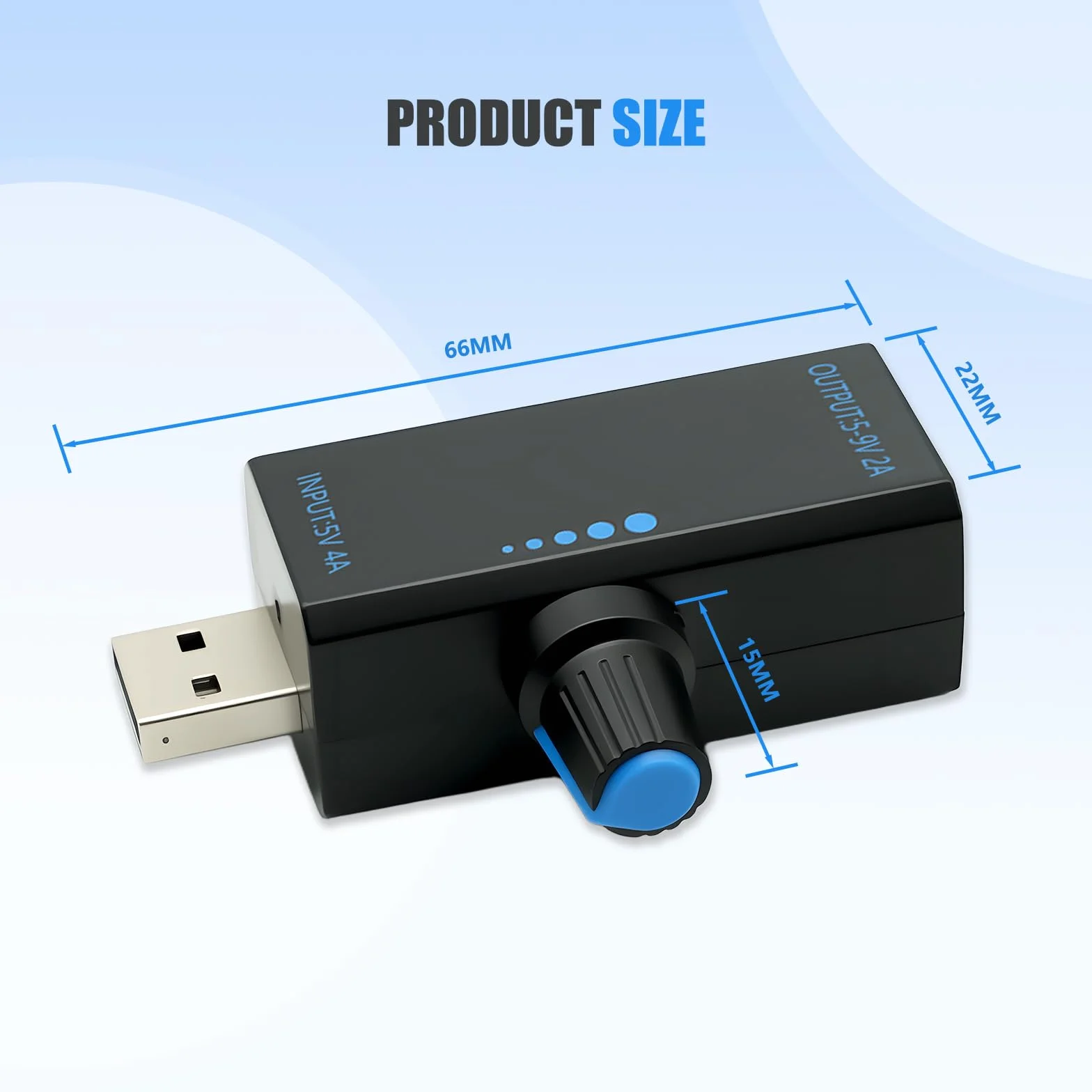 PWM Regolatore di velocità 18 W con porta USB – Controller ventola professionale con controllo della ventola PWM e velocità della ventola USB continua, DC5 V 4 A, alloggiamento ABS e tipo C per