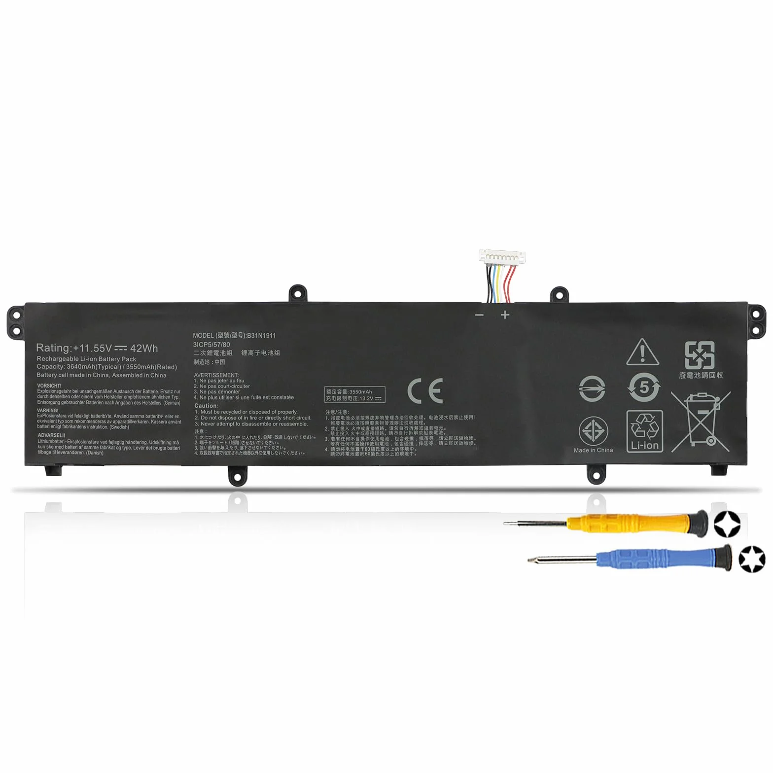 B31N1911 C31N1911 Batteria per Asus VivoBook Flip TP420 TM420 TP470 TM420UA TM420IA TP420UA TP420IA TP470E TP470EA TP470EZ K413 K413EA K413EP K413EQ K413FA K413FQ K413JA X413EA X413JA A1402 A1502