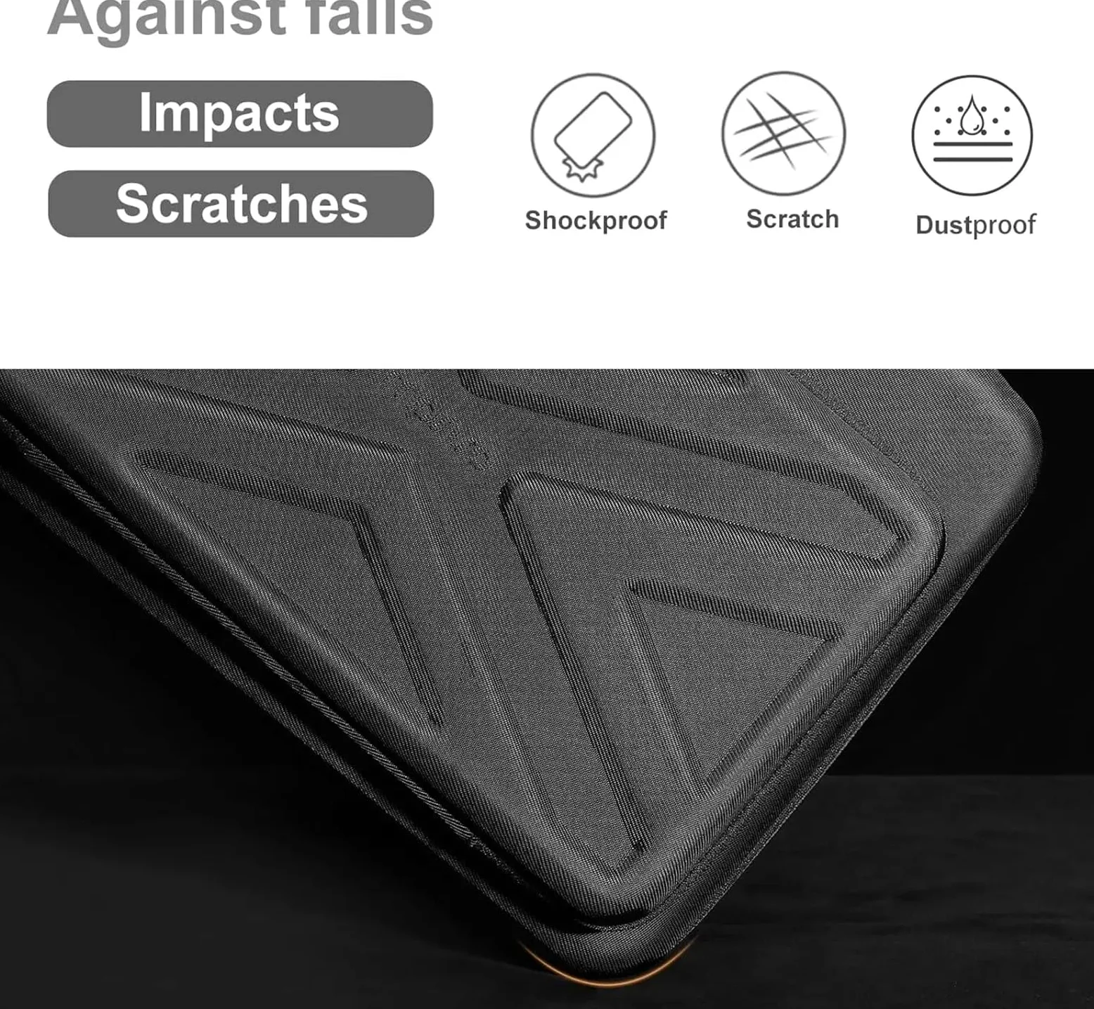 Porta Documenti Custodia Rigida for Laptop 13 14 15 16 17 Pollici for Notebook, Borsa a Mano for Uomo e Donna Borsa Notebook(Black,13.3 inch)