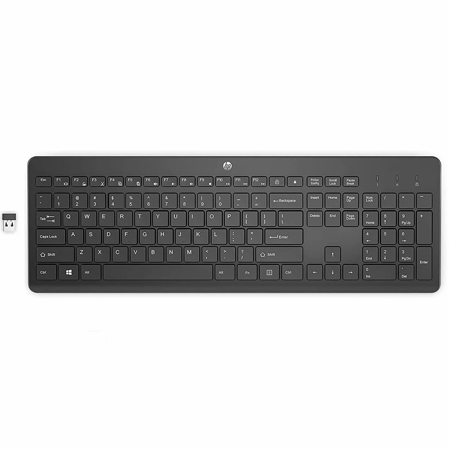 HP 230 Tastiera Wireless, Connessione con Dongle USB-A a 2,4 GHz, Multi-dispositivo, Qwerty, Layout Italiano, Autonomia fino a 16 mesi, Compatibile con Windows 10, 11 e macOS, Nera
