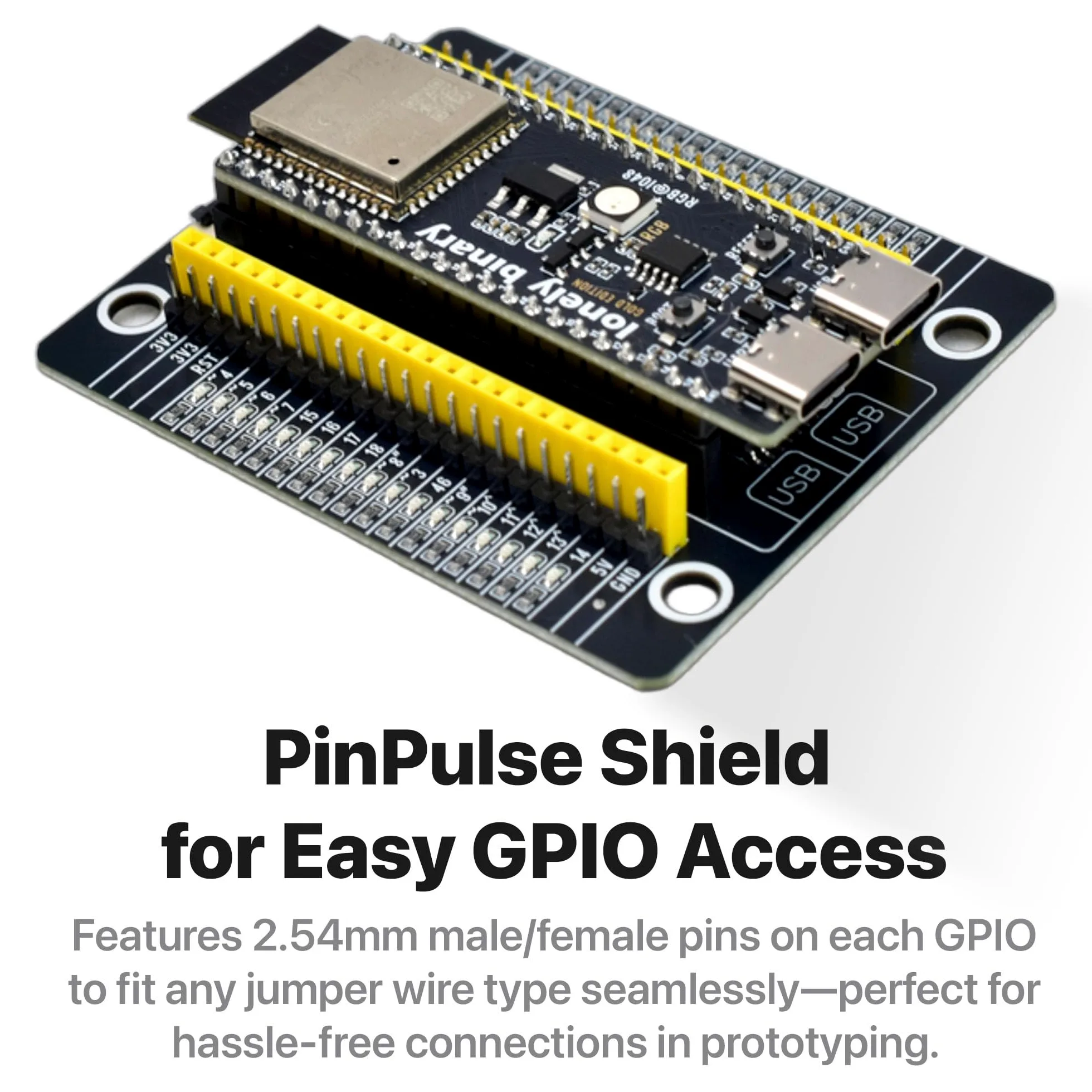 Lonely Binary 3X ESP32-S3 N16R8 Gold Edition con schermo PinPluse 16MB Flash 8MB PSRAM WiFi Bluetooth scheda di sviluppo compatibile con Arduino IDE, C ++, MicroPython