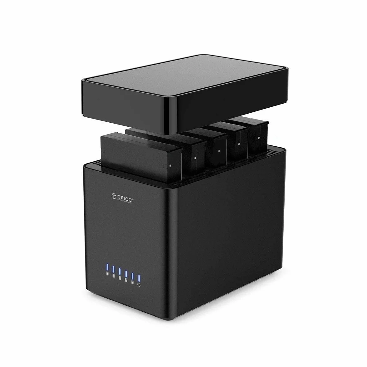 ORICO Docking Station 5 bay USB 3.0 Tool-free Custodia per disco rigido magnetica 3.5" per SATA External Hard Drive SATA3.0 da 5x18TB con adattatore 12V6.5A compatibile con Windows/Mac/Linux